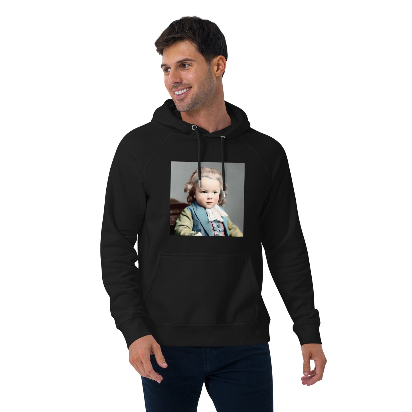 Hoodie Unisex / Organic Cotton / Portrait Johann Sebastian V