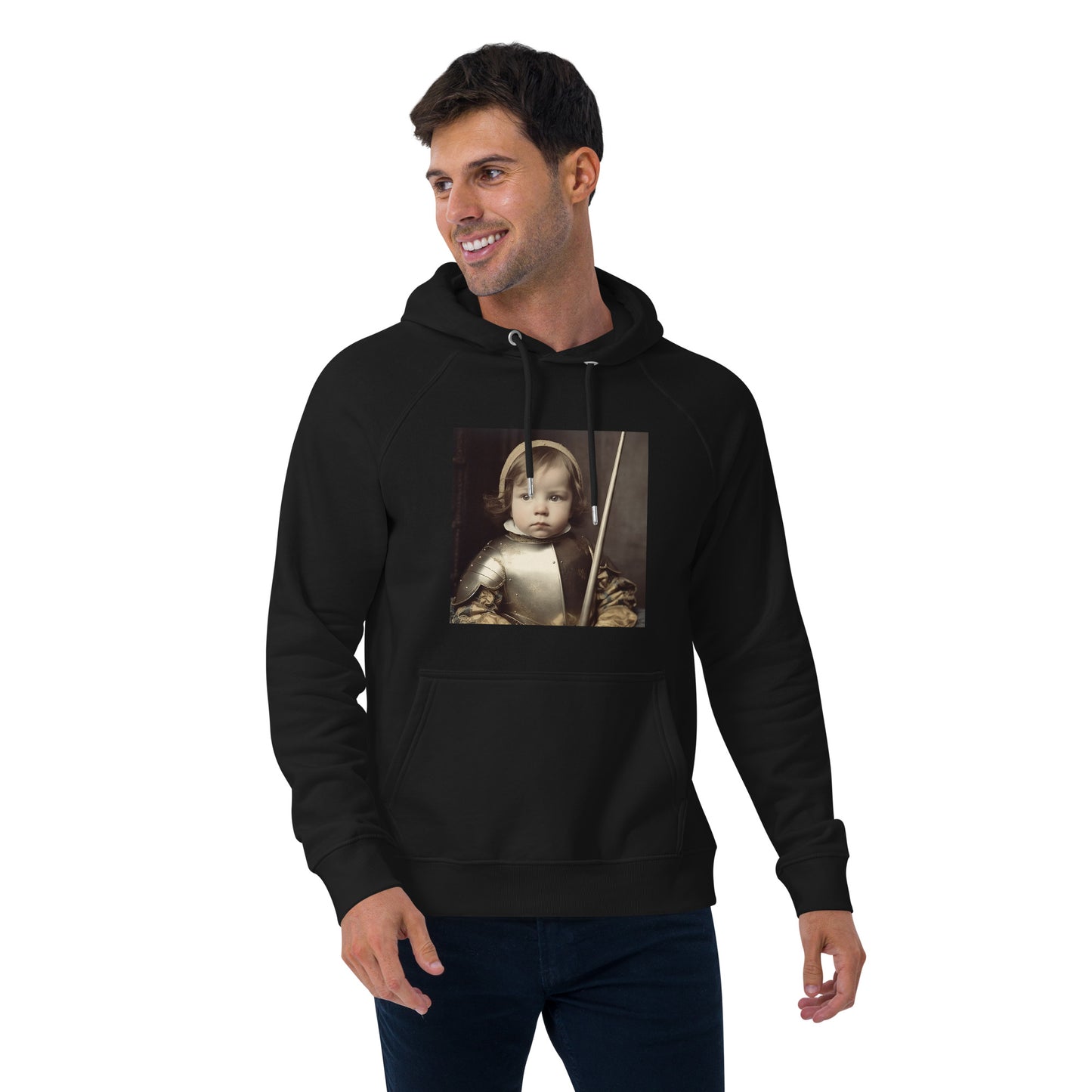 Hoodie Unisex / Organic Cotton / Portrait Jeanne 'Joan' Arc II