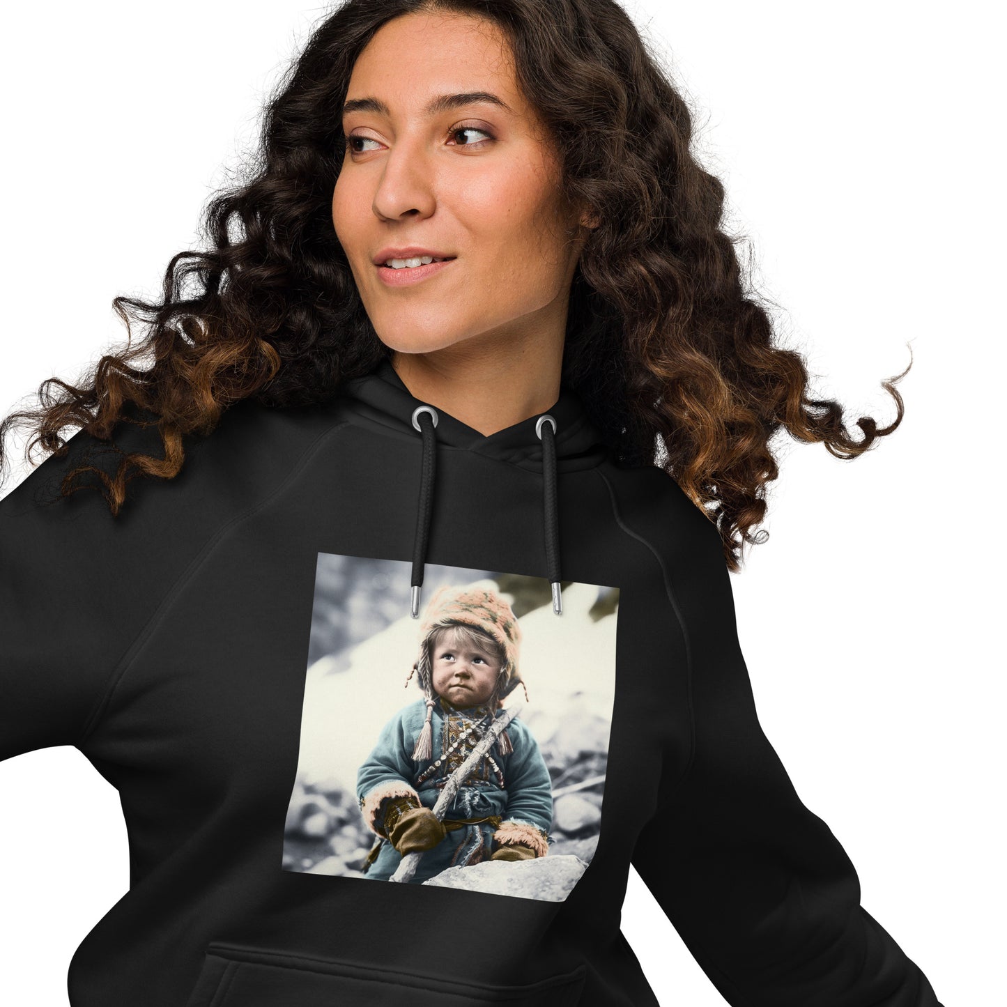 Hoodie Unisex / Organic Cotton / Portrait Ötzi Tisenjoch II