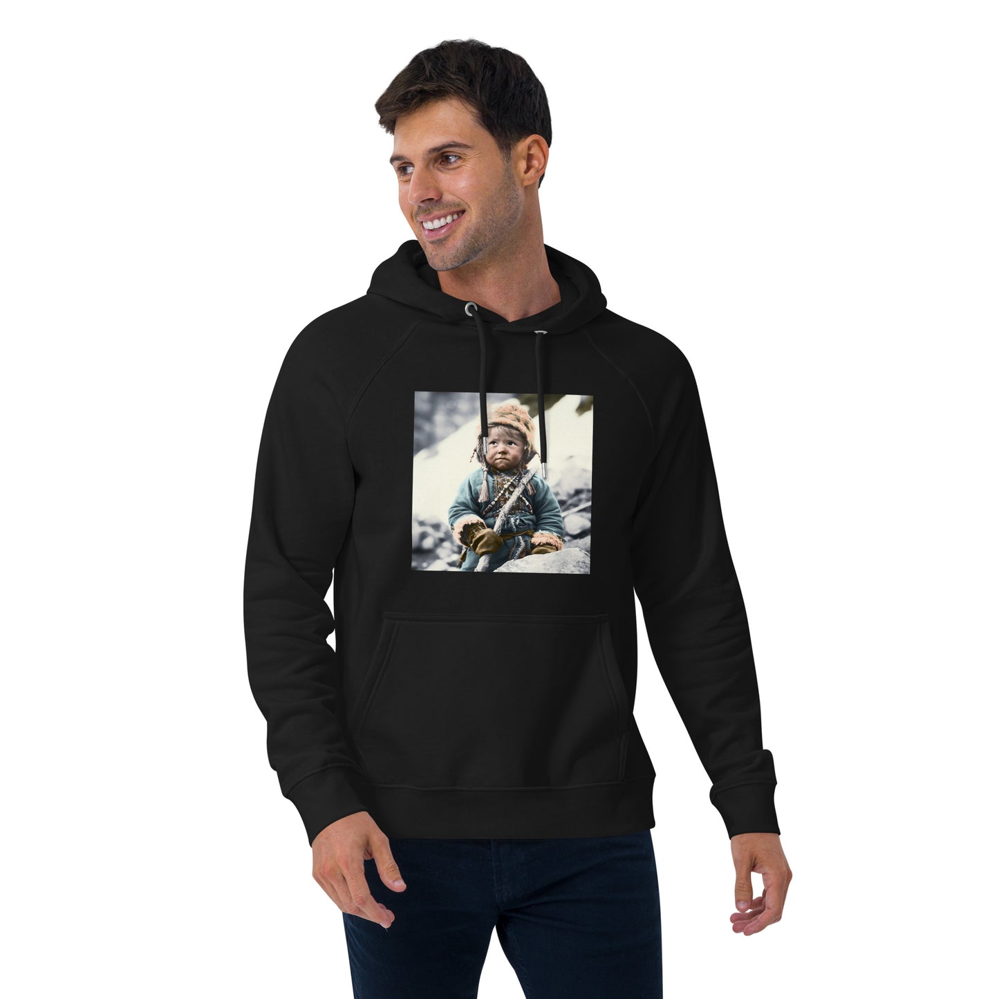 Hoodie Unisex / Organic Cotton / Portrait Ötzi Tisenjoch II