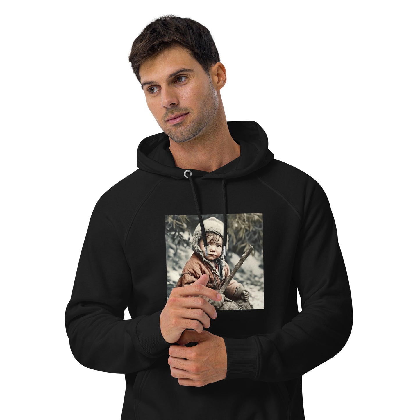 Hoodie Unisex / Organic Cotton / Portrait Ötzi Tisenjoch I