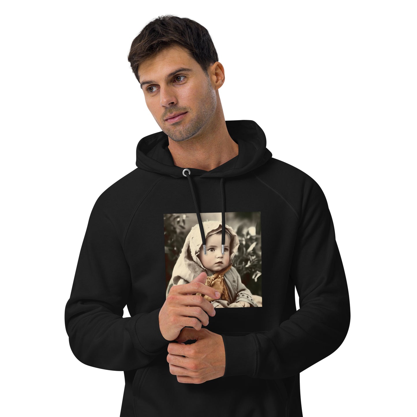 Hoodie Unisex / Organic Cotton / Portrait Jesus Nazareth I