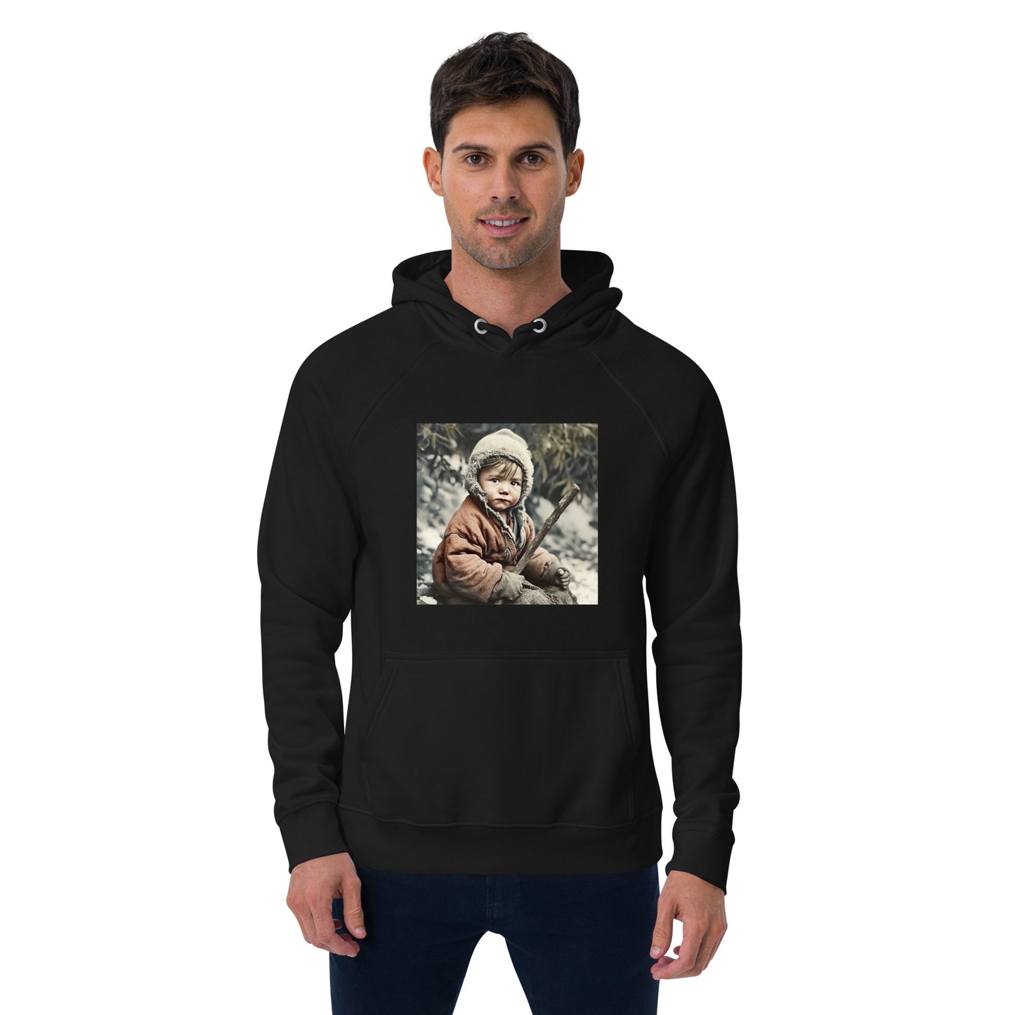 Hoodie Unisex / Organic Cotton / Portrait Ötzi Tisenjoch I