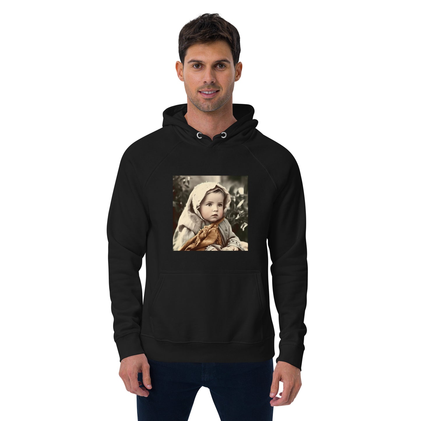 Hoodie Unisex / Organic Cotton / Portrait Jesus Nazareth I