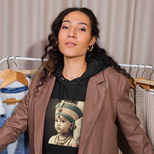 Hoodie Unisex / Organic Cotton / Portrait Nefertiti Neferneferuaten I