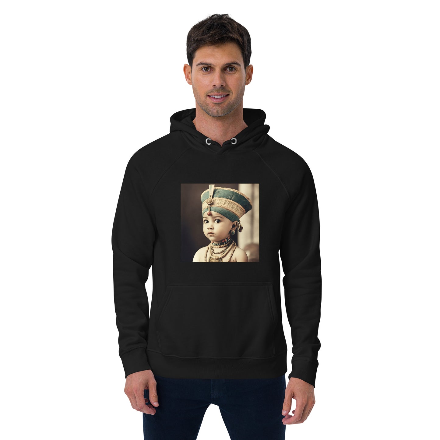 Hoodie Unisex / Organic Cotton / Portrait Nefertiti Neferneferuaten I