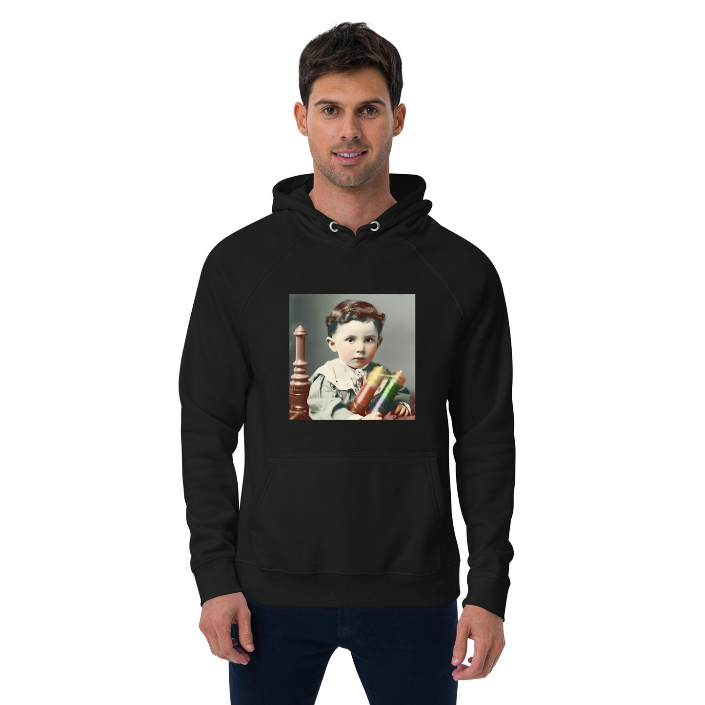 Hoodie Unisex / Organic Cotton / Portrait Nikola Milutin I