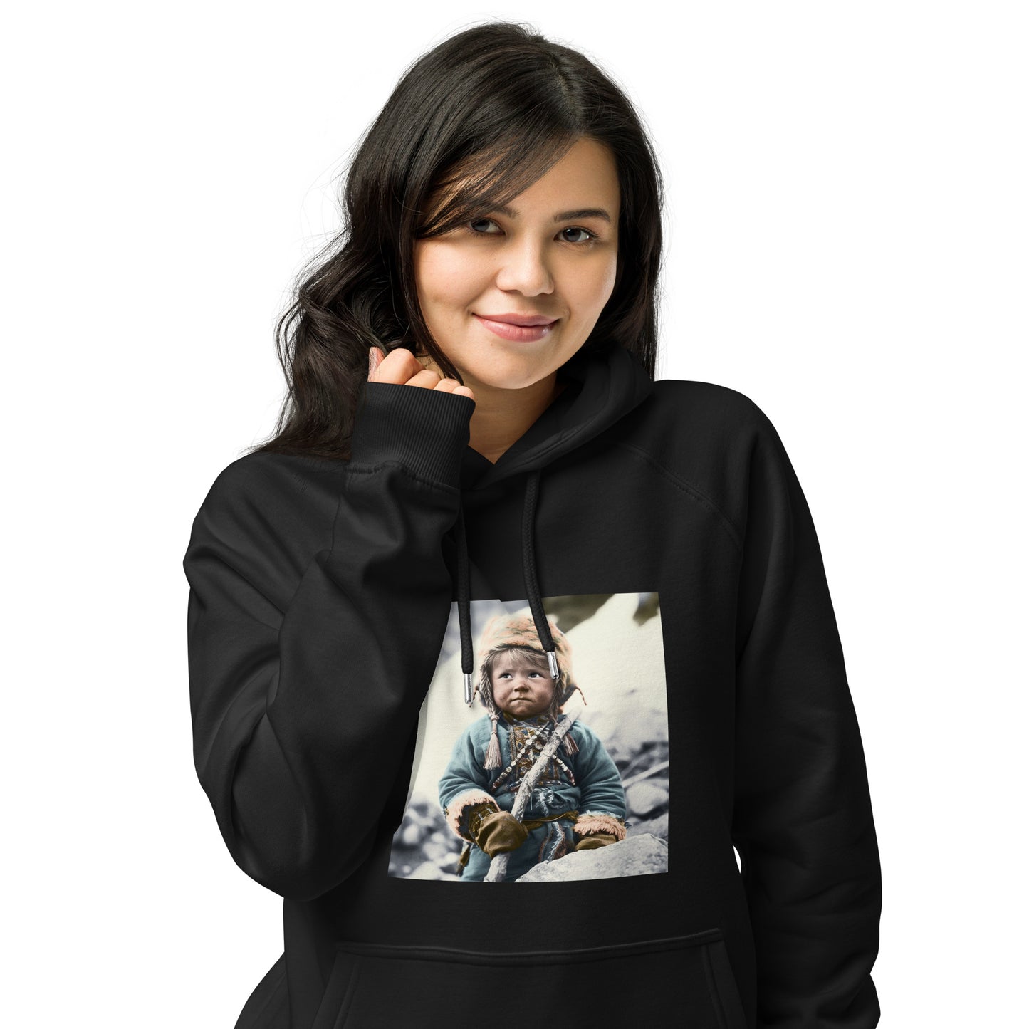 Hoodie Unisex / Organic Cotton / Portrait Ötzi Tisenjoch II