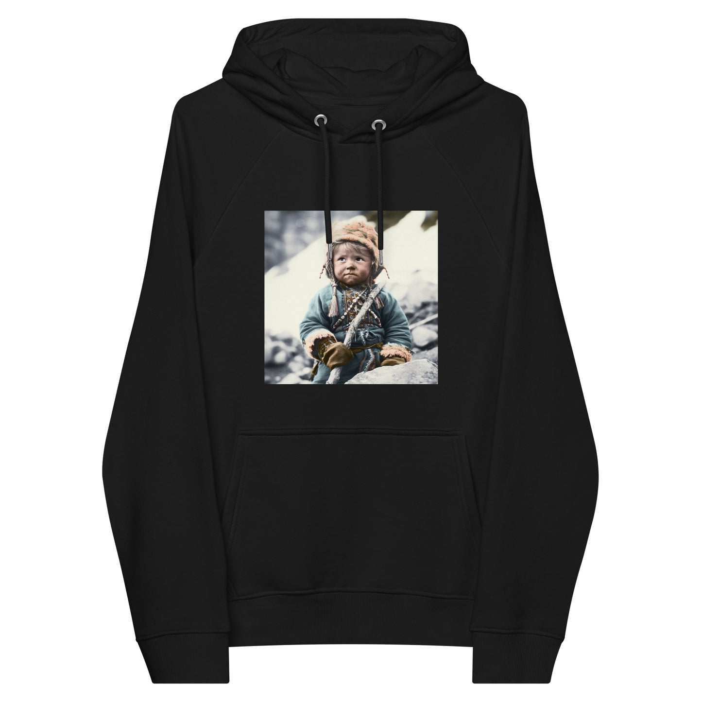 Hoodie Unisex / Organic Cotton / Portrait Ötzi Tisenjoch II