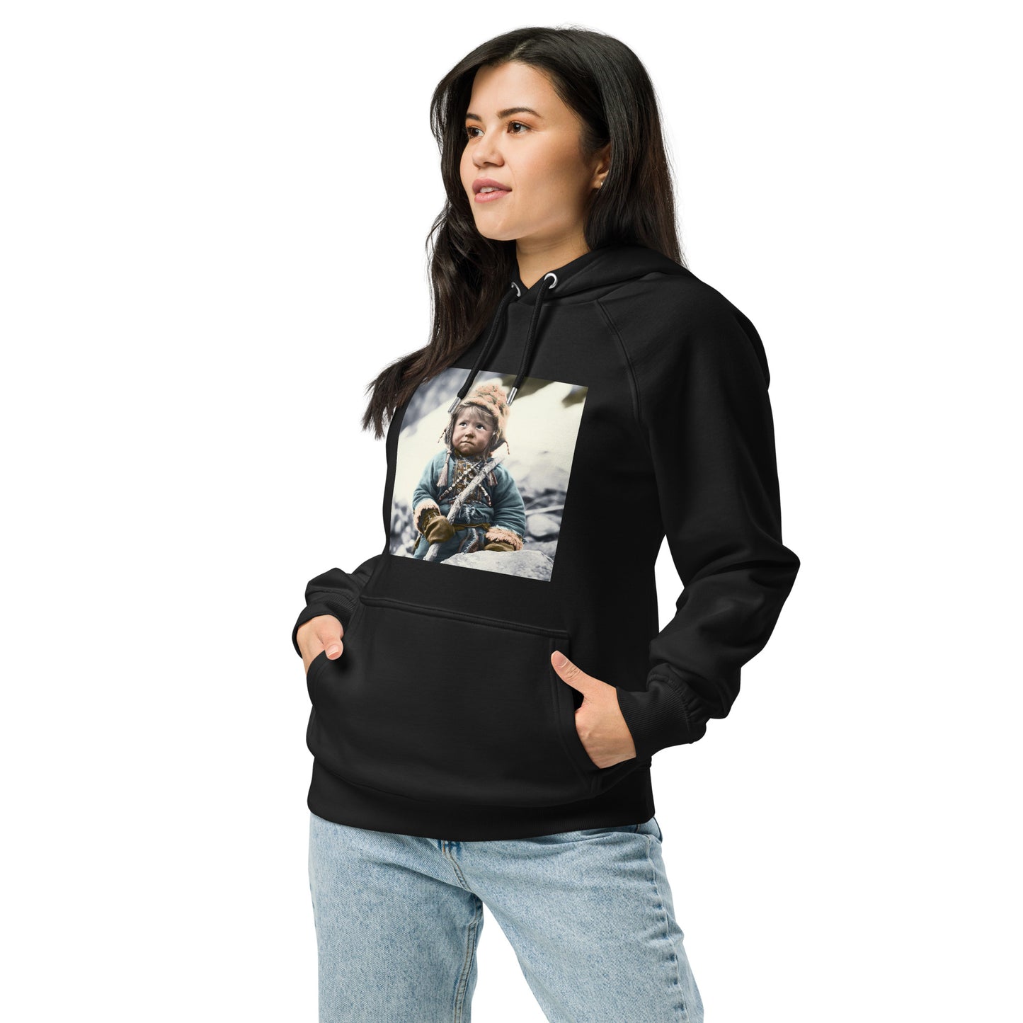 Hoodie Unisex / Organic Cotton / Portrait Ötzi Tisenjoch II