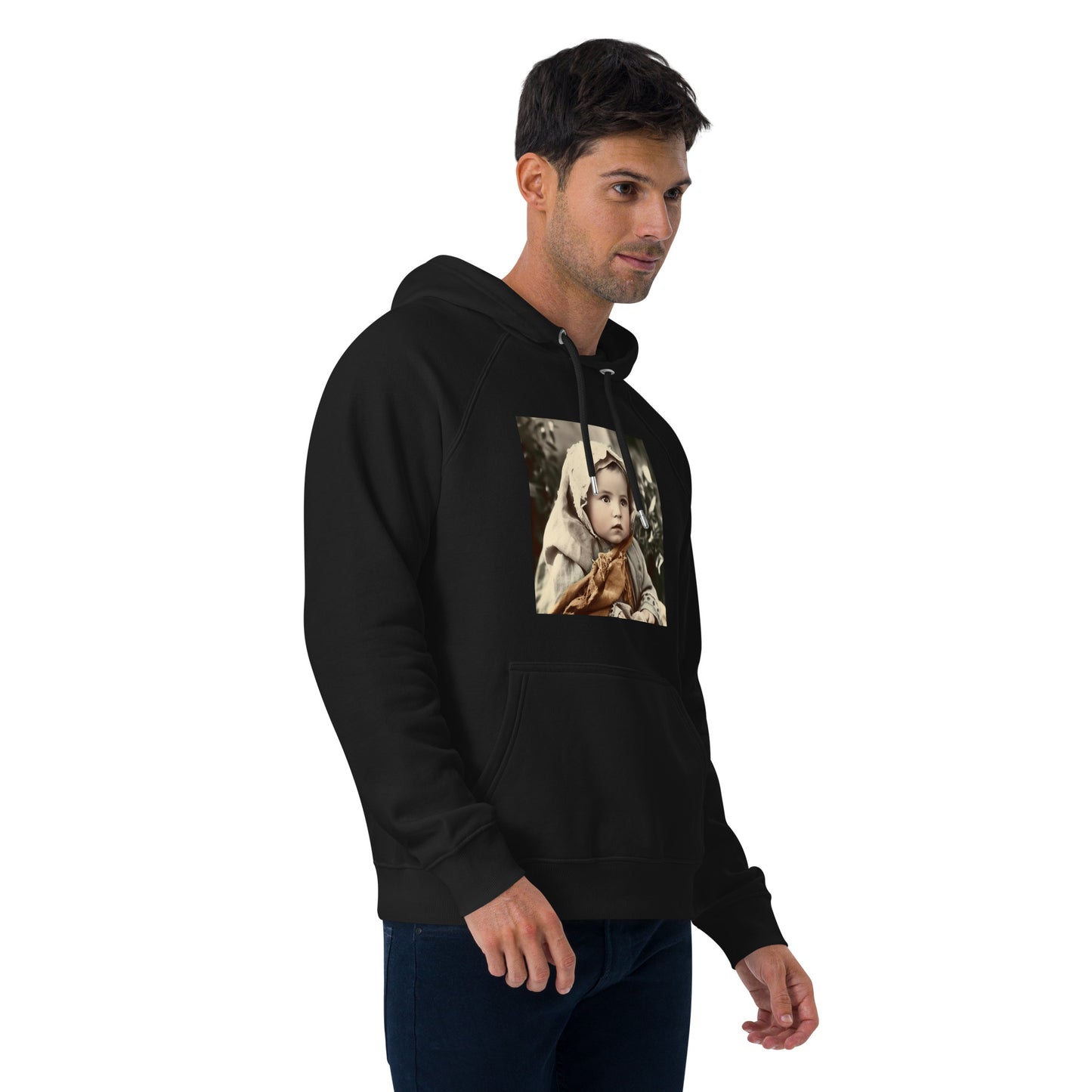 Hoodie Unisex / Organic Cotton / Portrait Jesus Nazareth I