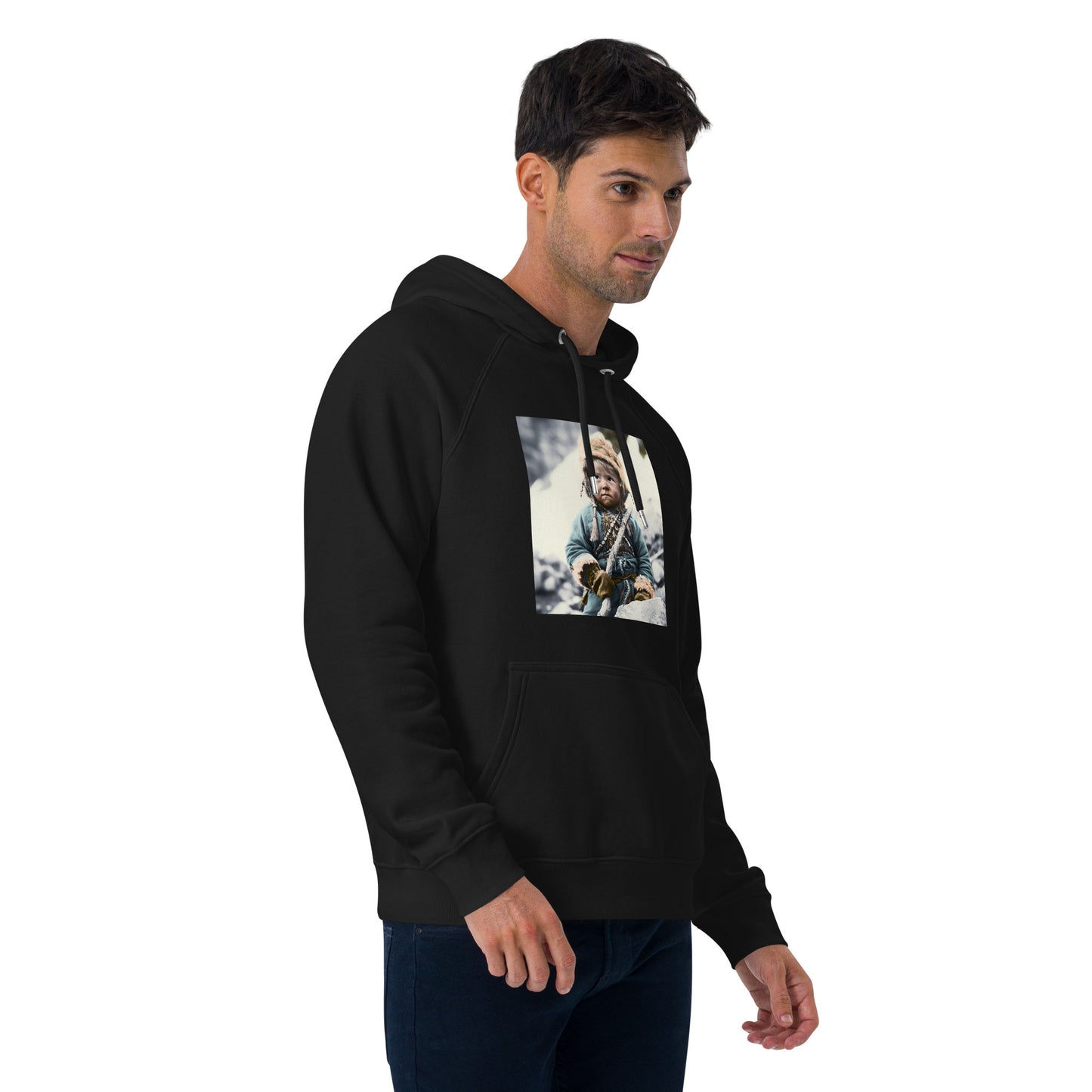 Hoodie Unisex / Organic Cotton / Portrait Ötzi Tisenjoch II