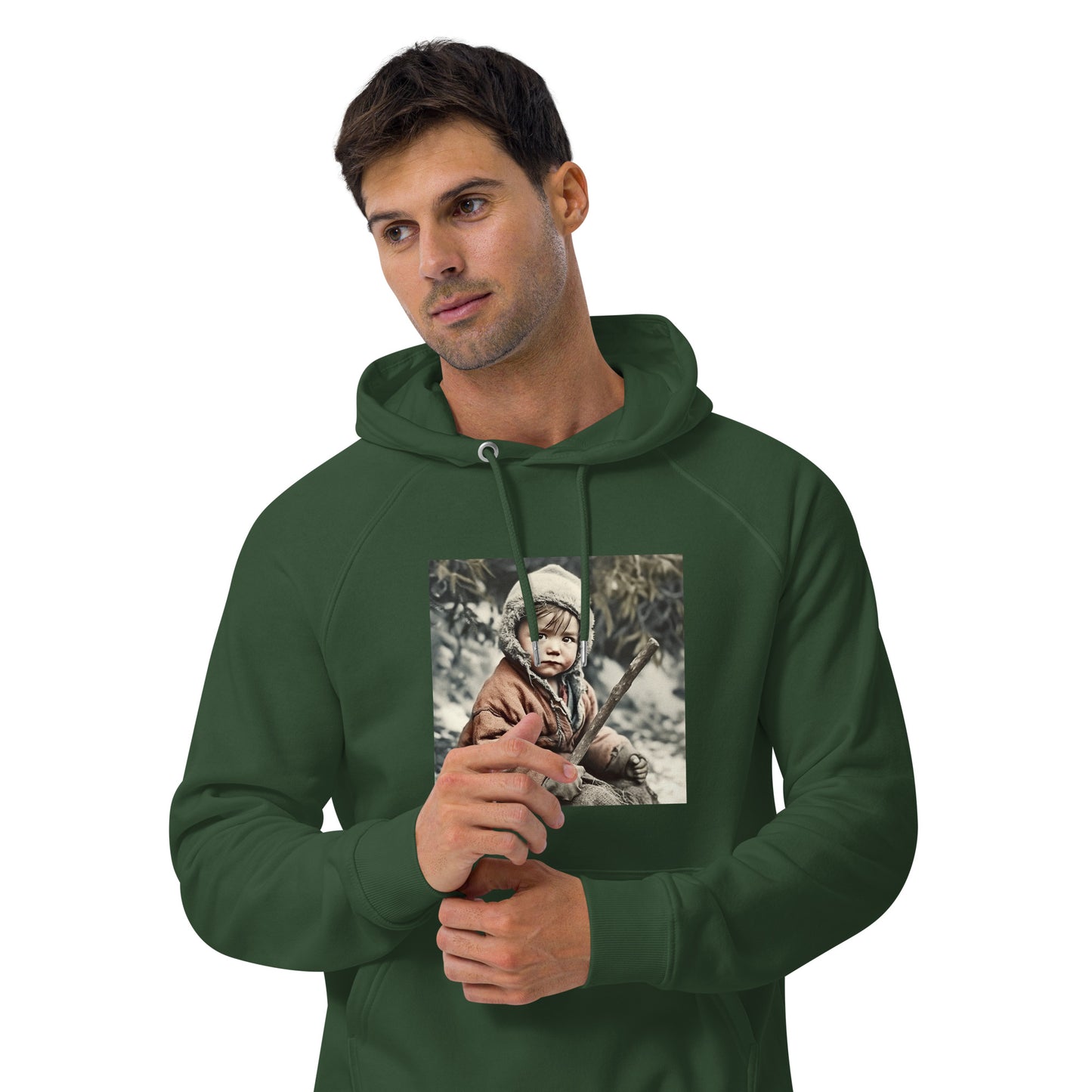 Hoodie Unisex / Organic Cotton / Portrait Ötzi Tisenjoch I