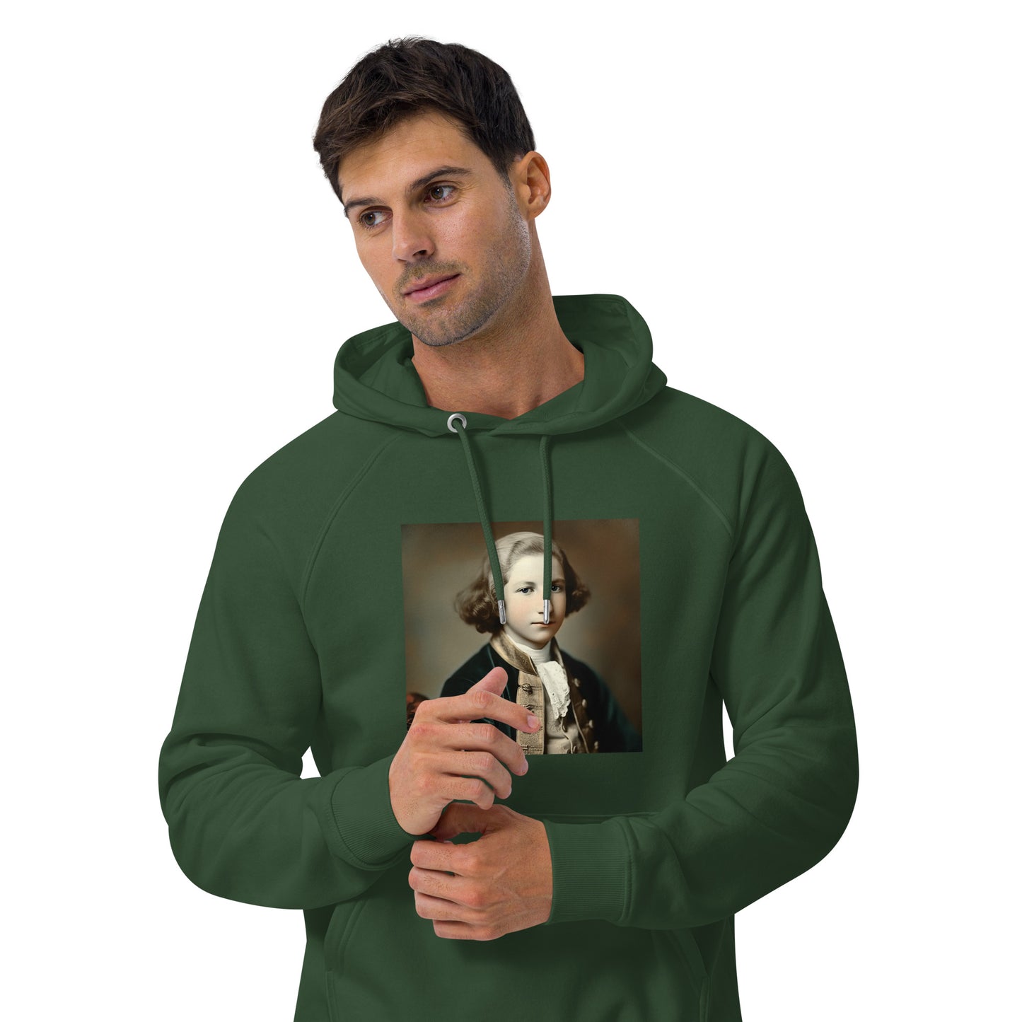 Hoodie Unisex / Organic Cotton / Portrait George Augustine I