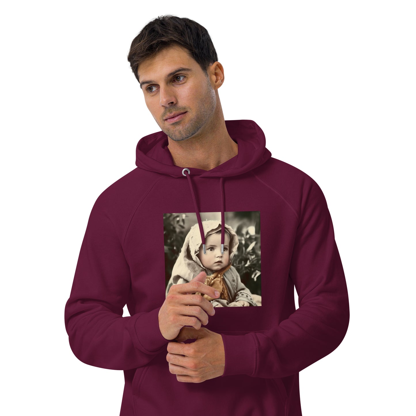 Hoodie Unisex / Organic Cotton / Portrait Jesus Nazareth I