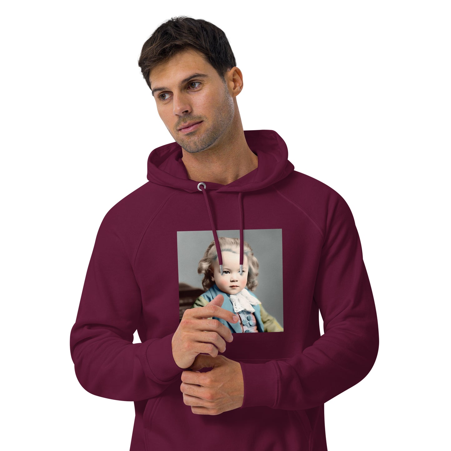 Hoodie Unisex / Organic Cotton / Portrait Johann Sebastian V