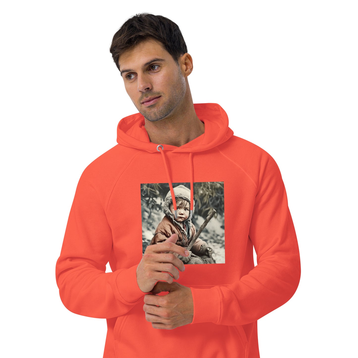 Hoodie Unisex / Organic Cotton / Portrait Ötzi Tisenjoch I