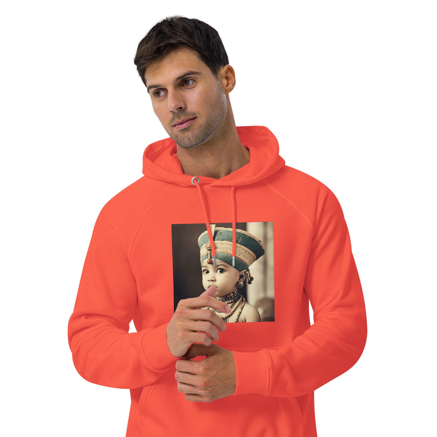 Hoodie Unisex / Organic Cotton / Portrait Nefertiti Neferneferuaten I