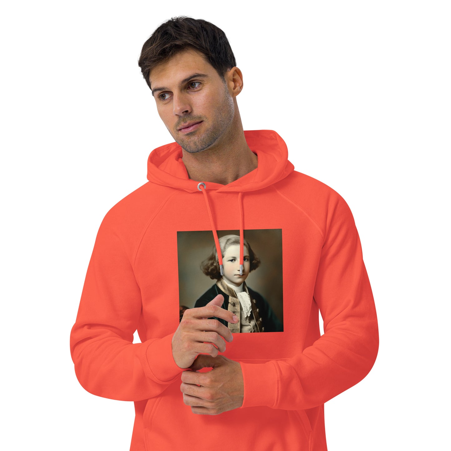 Hoodie Unisex / Organic Cotton / Portrait George Augustine I