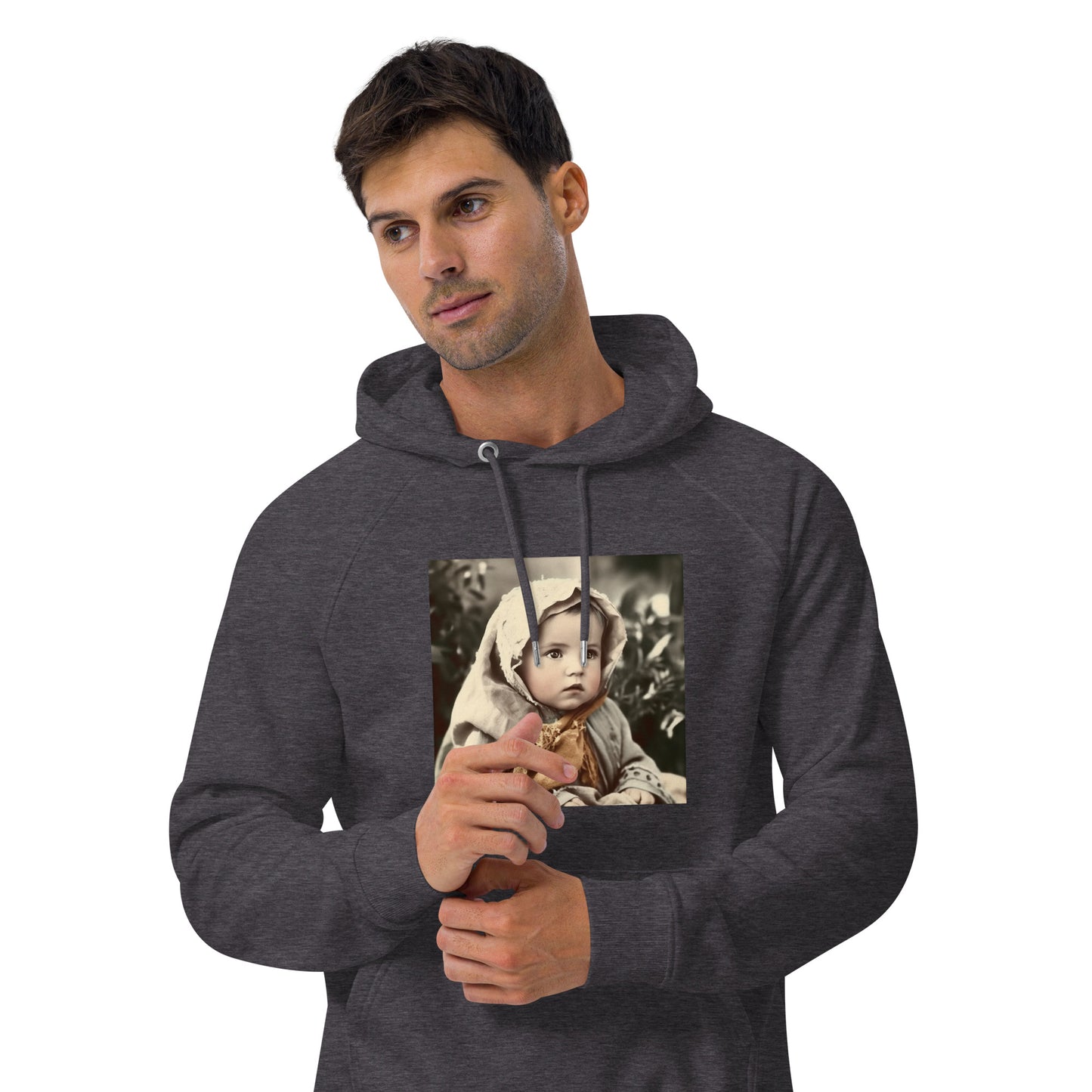 Hoodie Unisex / Organic Cotton / Portrait Jesus Nazareth I