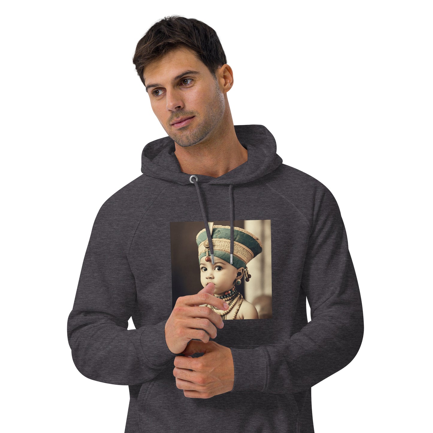 Hoodie Unisex / Organic Cotton / Portrait Nefertiti Neferneferuaten I