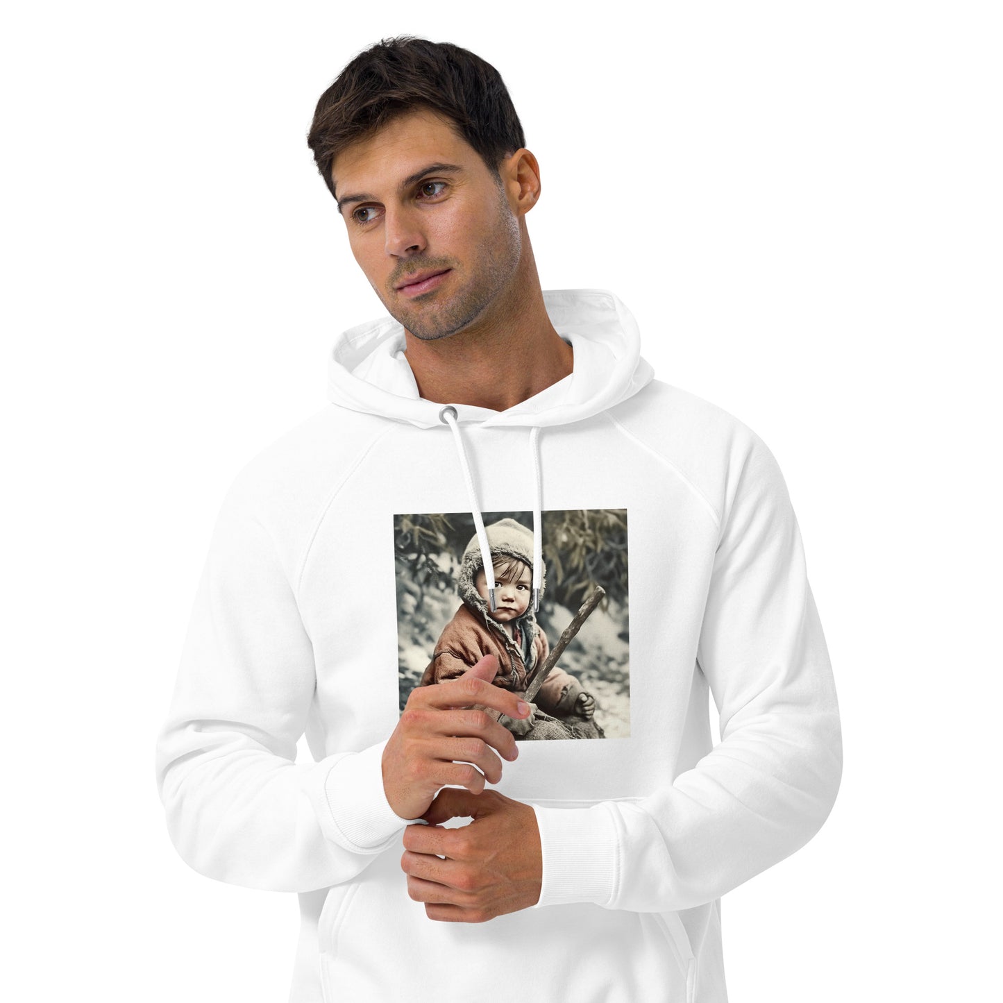 Hoodie Unisex / Organic Cotton / Portrait Ötzi Tisenjoch I