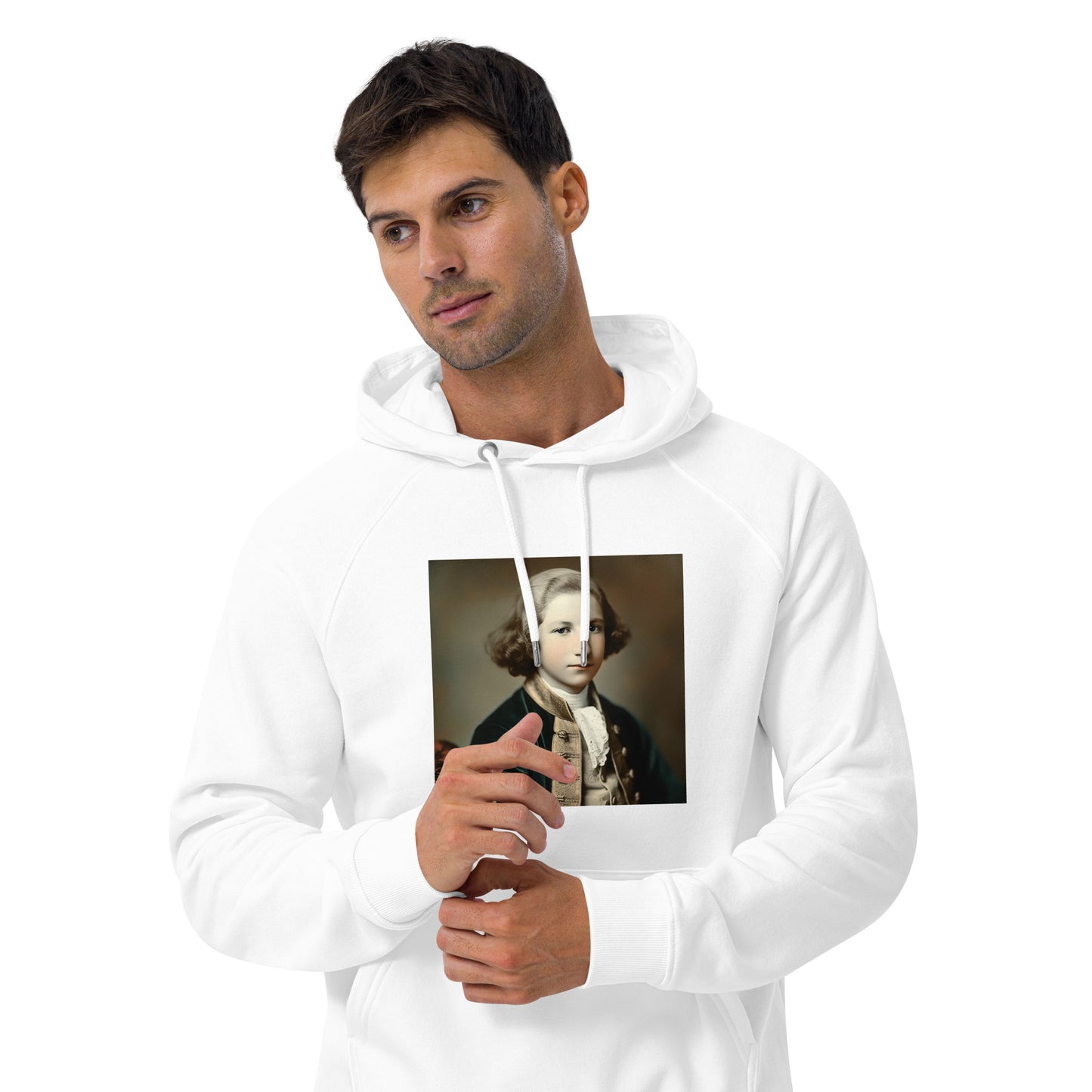 Hoodie Unisex / Organic Cotton / Portrait George Augustine I