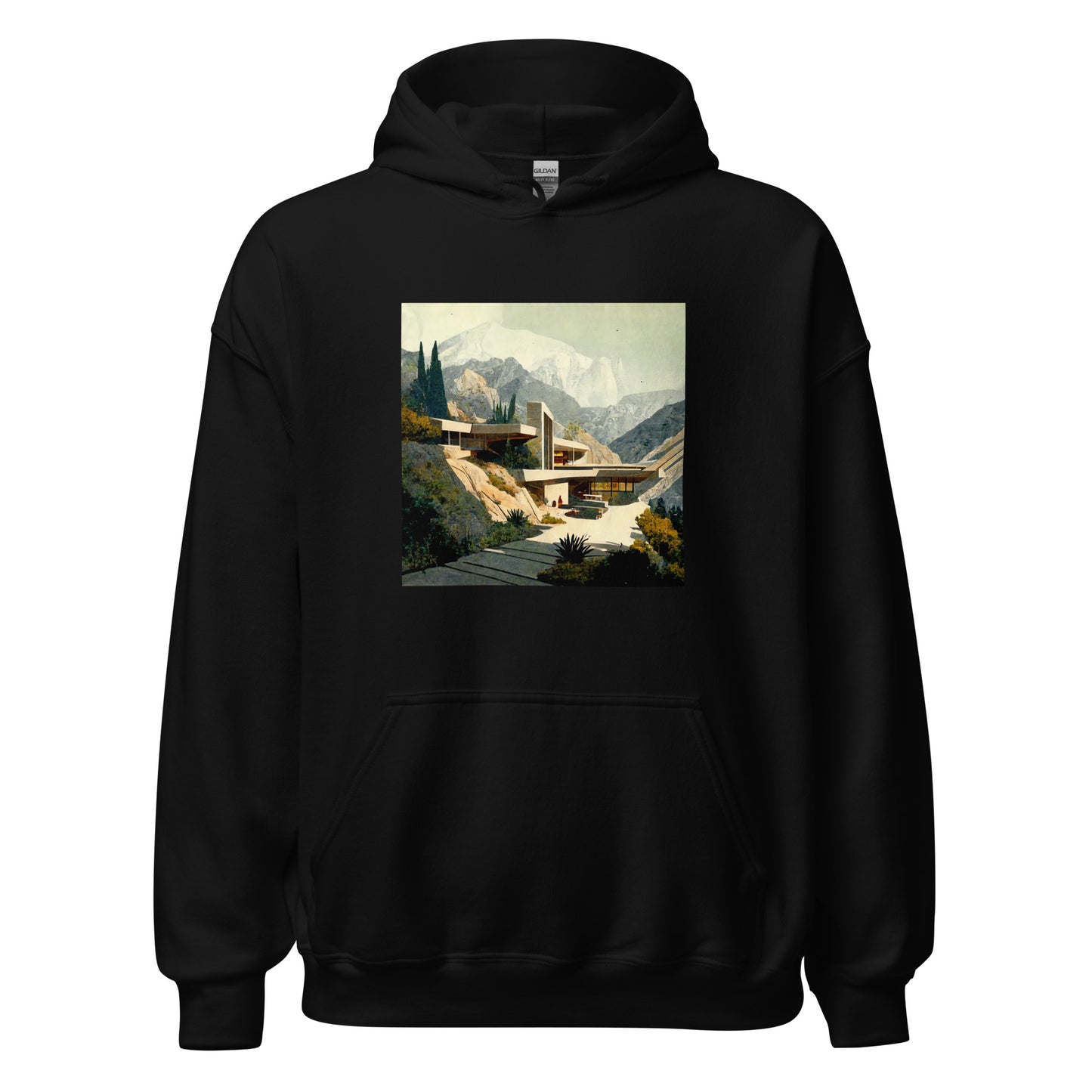 Hoodie Unisex / Air Spun Cotton / Architecture #1