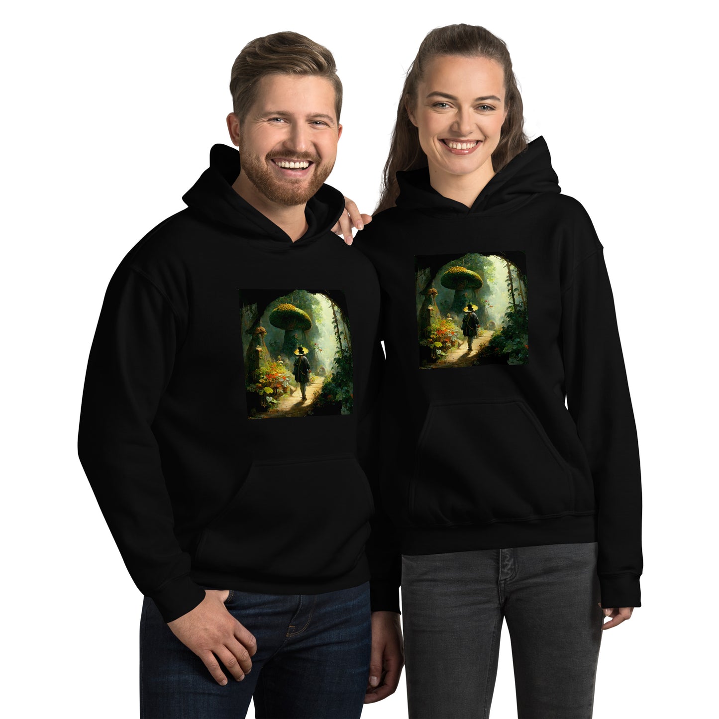 Hoodie Unisex / Air Spun Cotton / Fairytale Forest #2