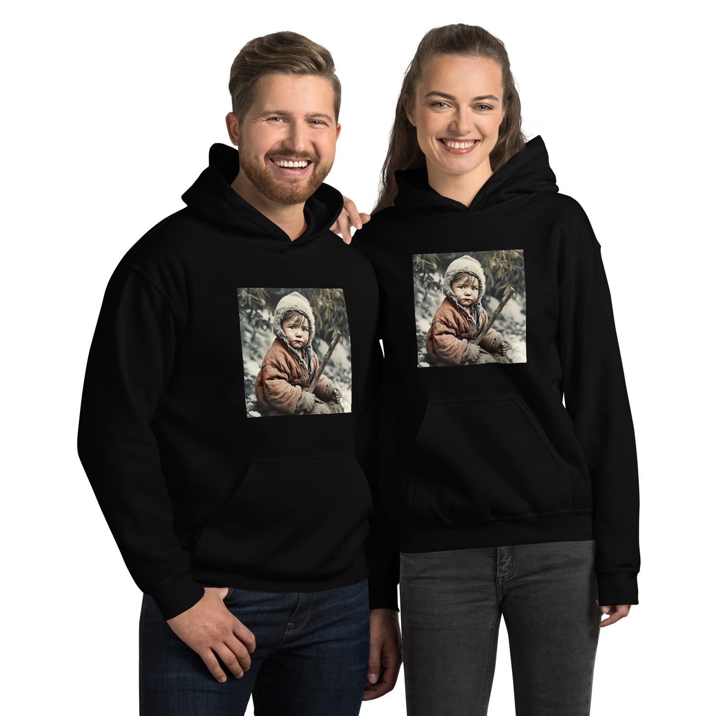 Hoodie Unisex / Air Spun Cotton / Portrait Ötzi Tisenjoch I