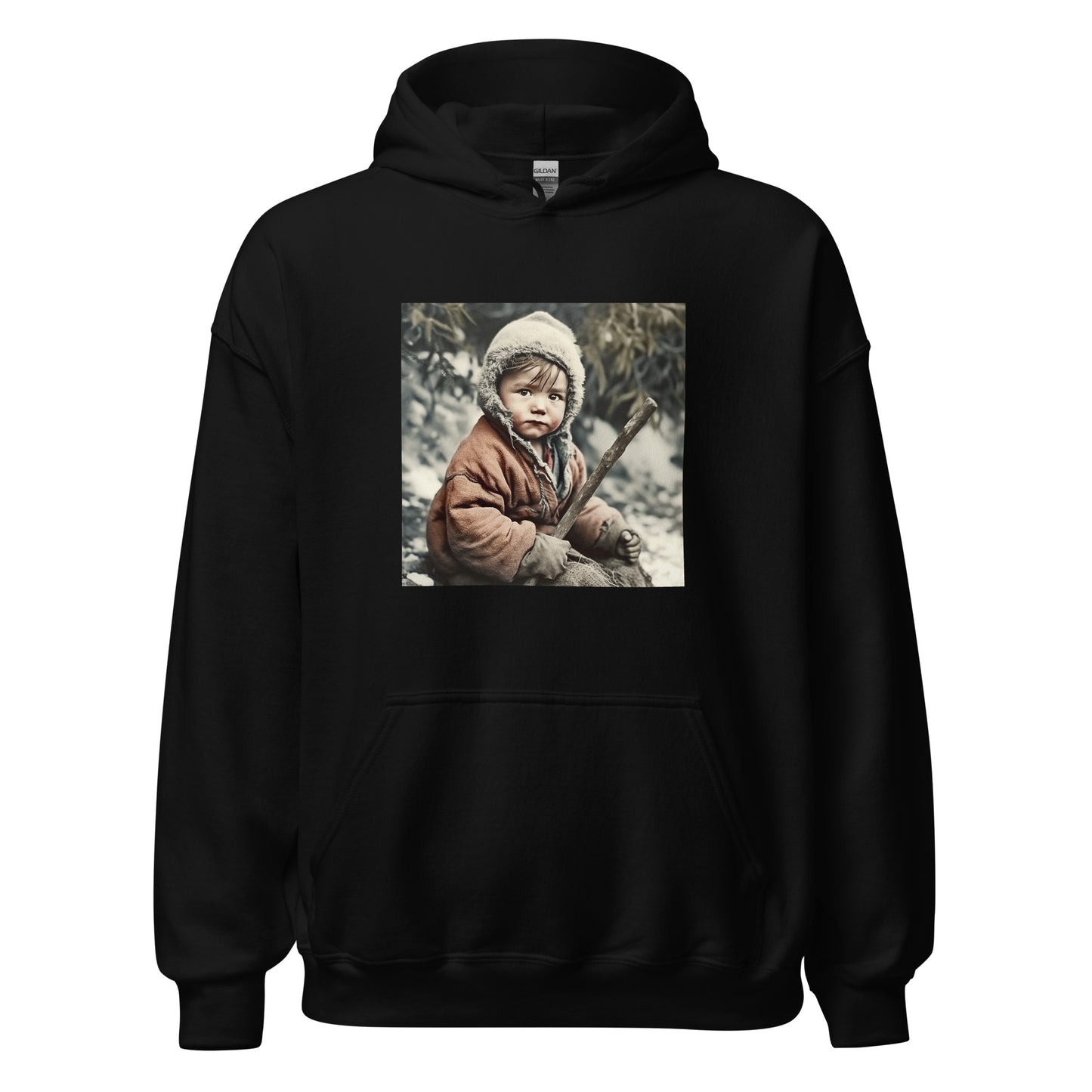 Hoodie Unisex / Air Spun Cotton / Portrait Ötzi Tisenjoch I