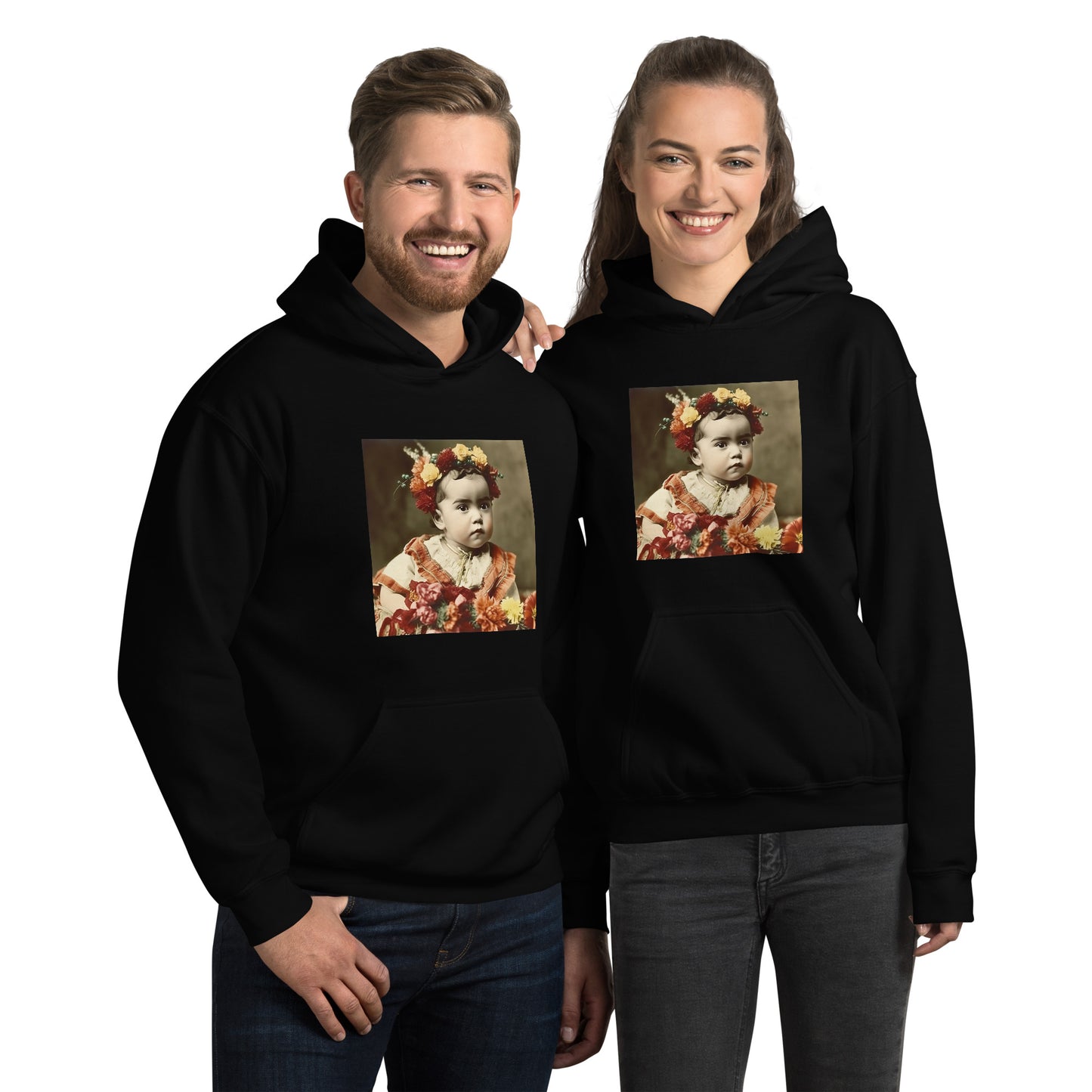 Hoodie Unisex / Air Spun Cotton / Portrait Magdalena Frida I