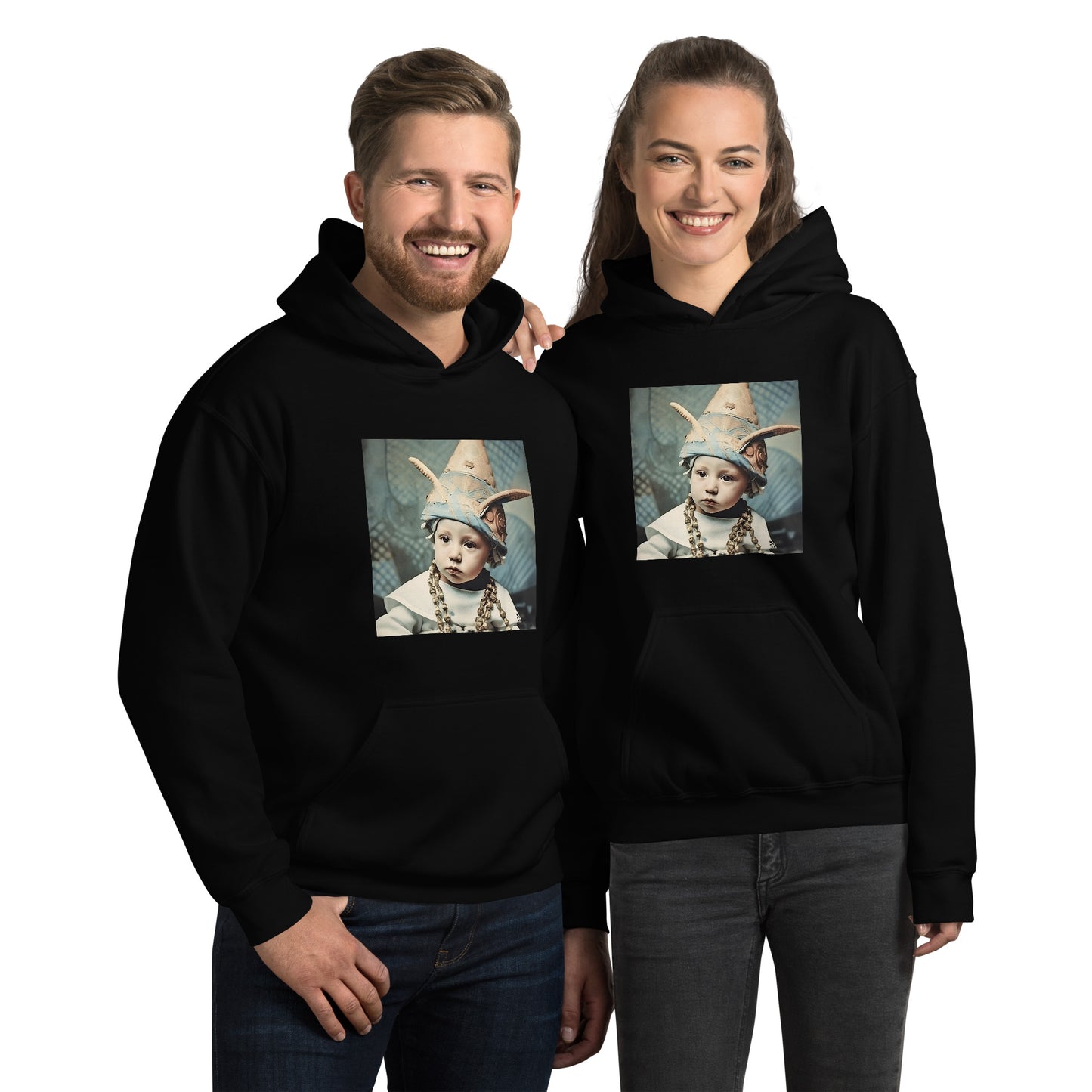 Hoodie Unisex / Air Spun Cotton / Portrait Akhenaten Amenhotep II