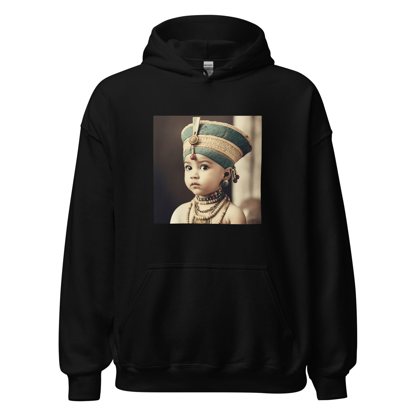 Hoodie Unisex / Air Spun Cotton / Portrait Nefertiti Neferneferuaten I