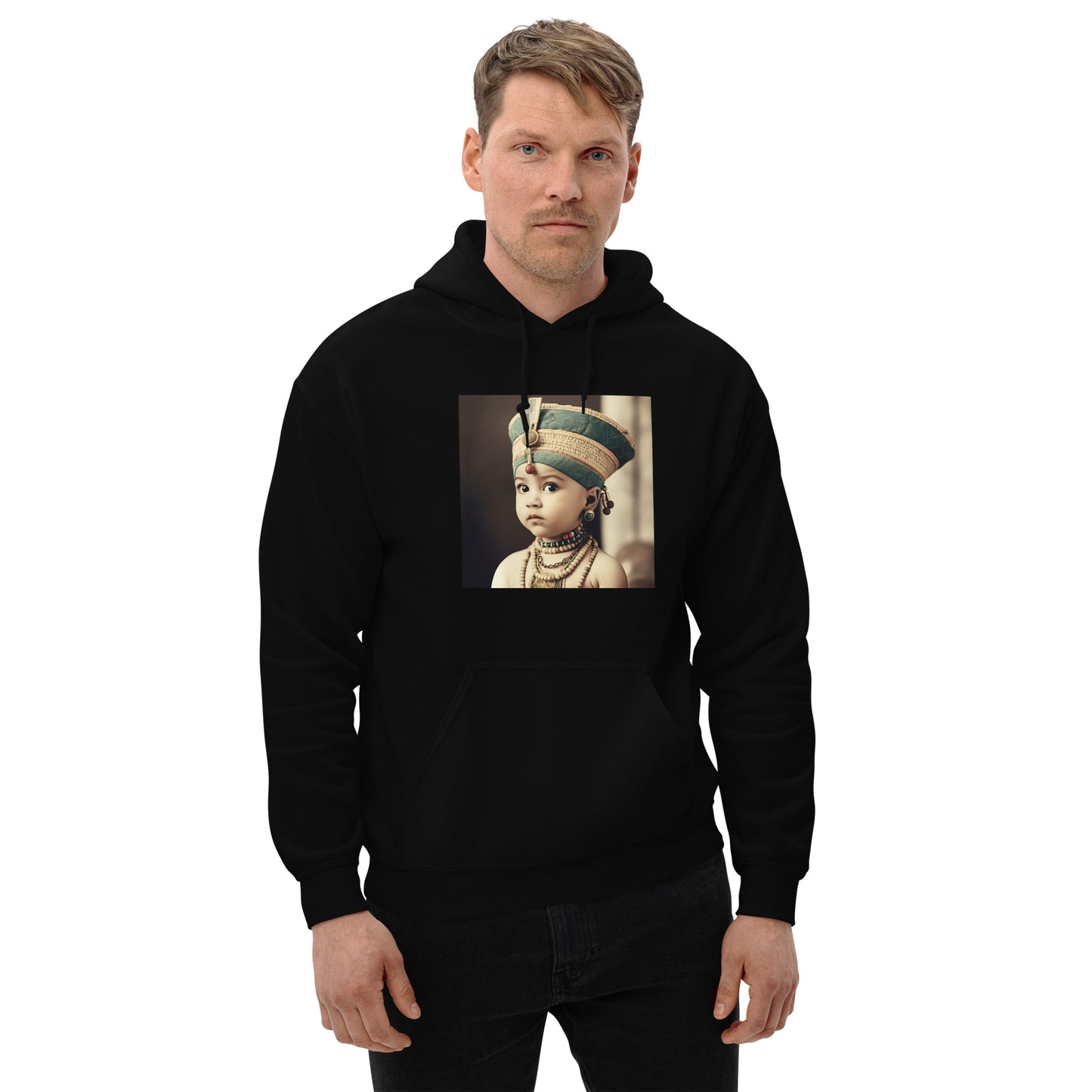 Hoodie Unisex / Air Spun Cotton / Portrait Nefertiti Neferneferuaten I