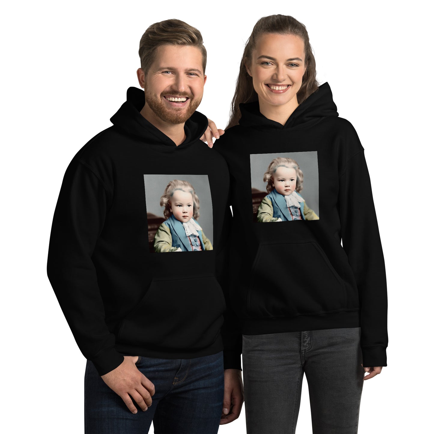 Hoodie Unisex / Air Spun Cotton / Portrait Johann Sebastian V