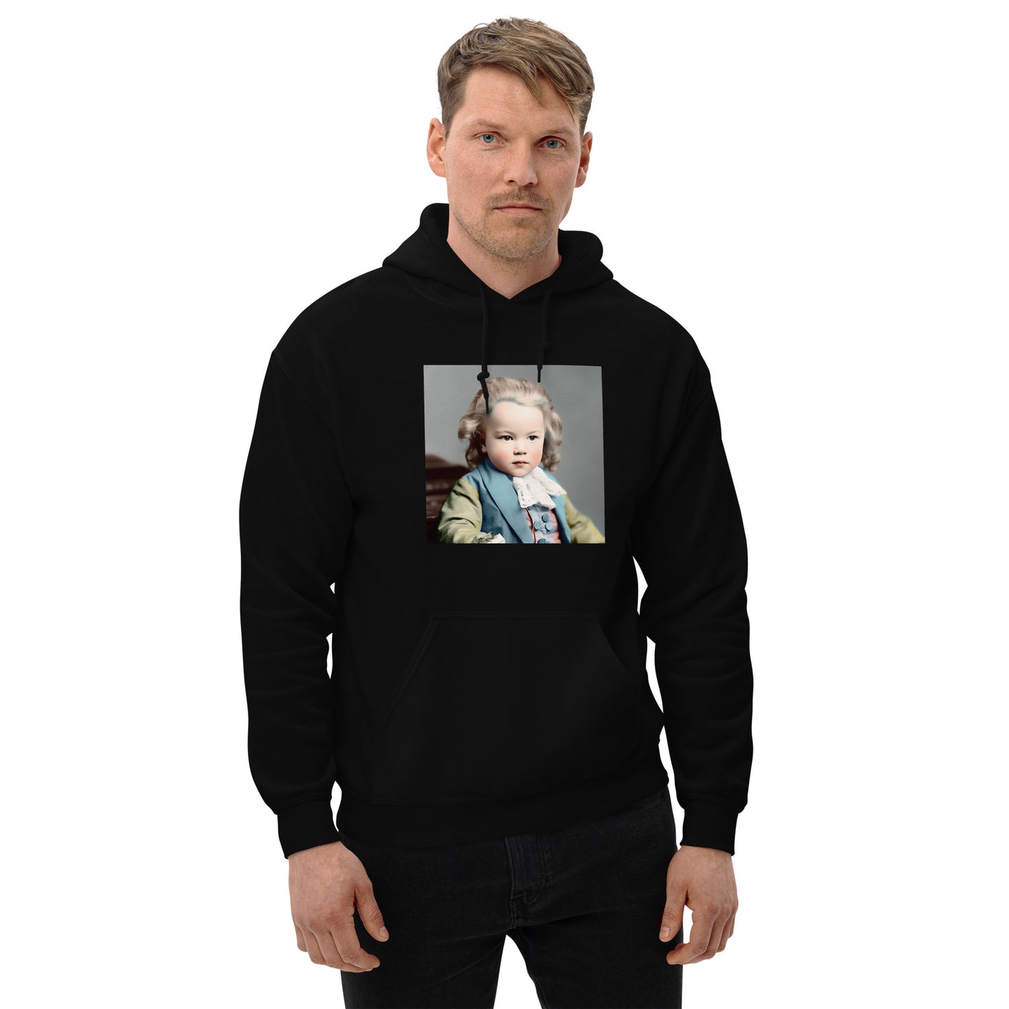 Hoodie Unisex / Air Spun Cotton / Portrait Johann Sebastian V