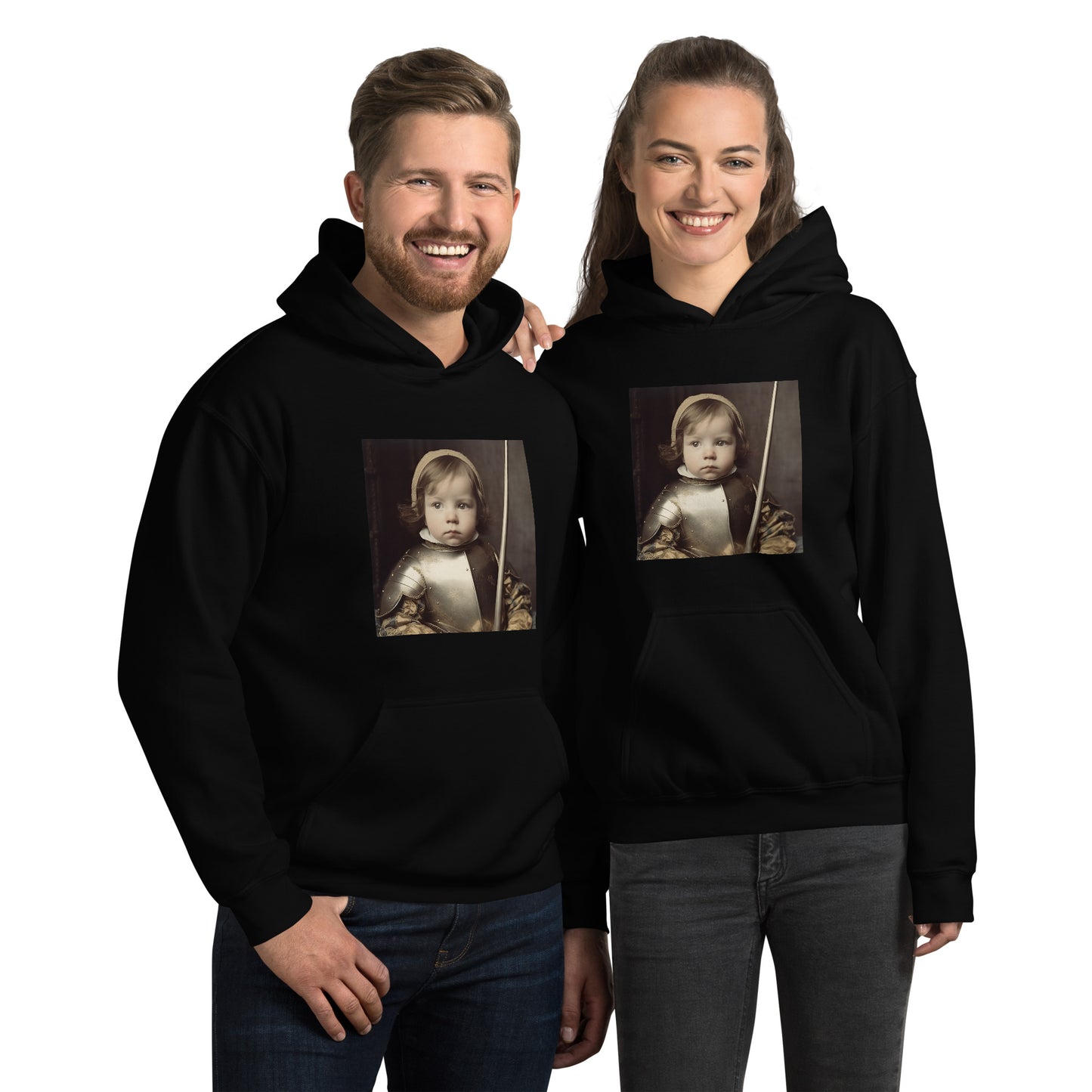 Hoodie Unisex / Air Spun Cotton / Portrait Jeanne 'Joan' Arc II