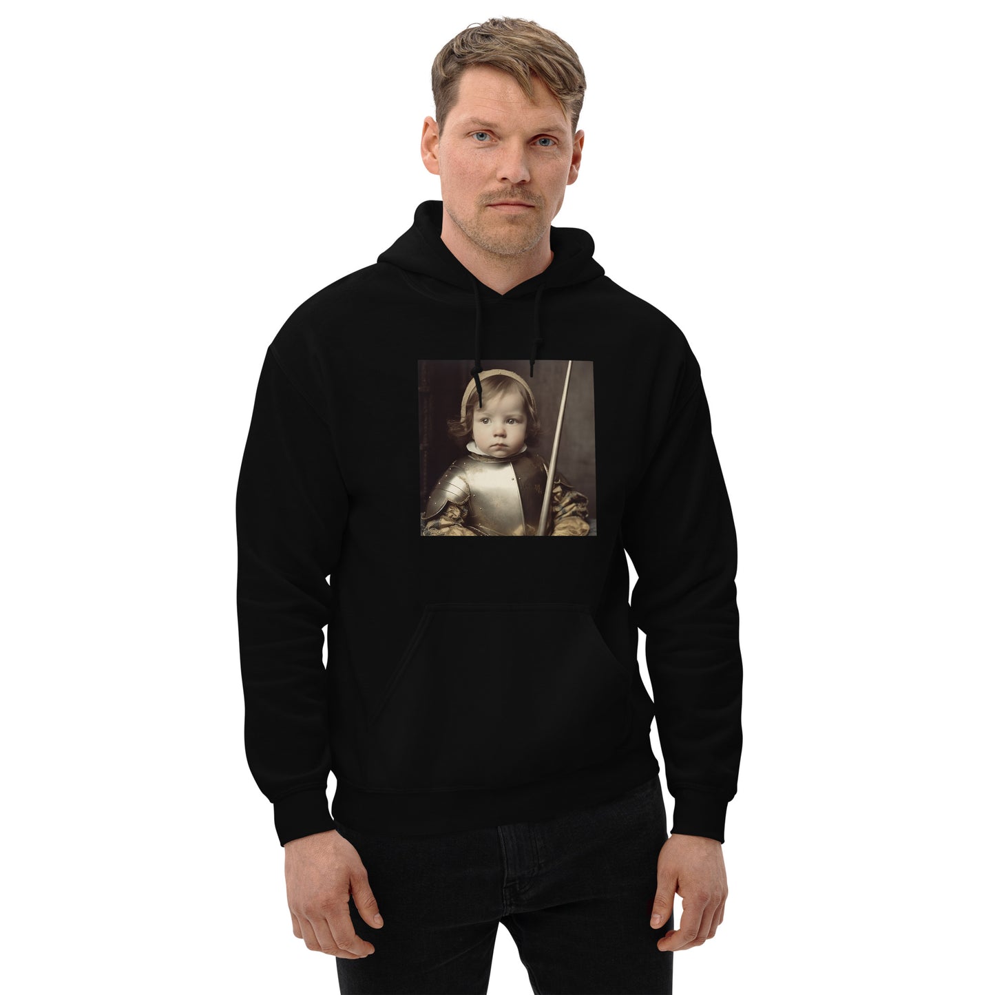 Hoodie Unisex / Air Spun Cotton / Portrait Jeanne 'Joan' Arc II