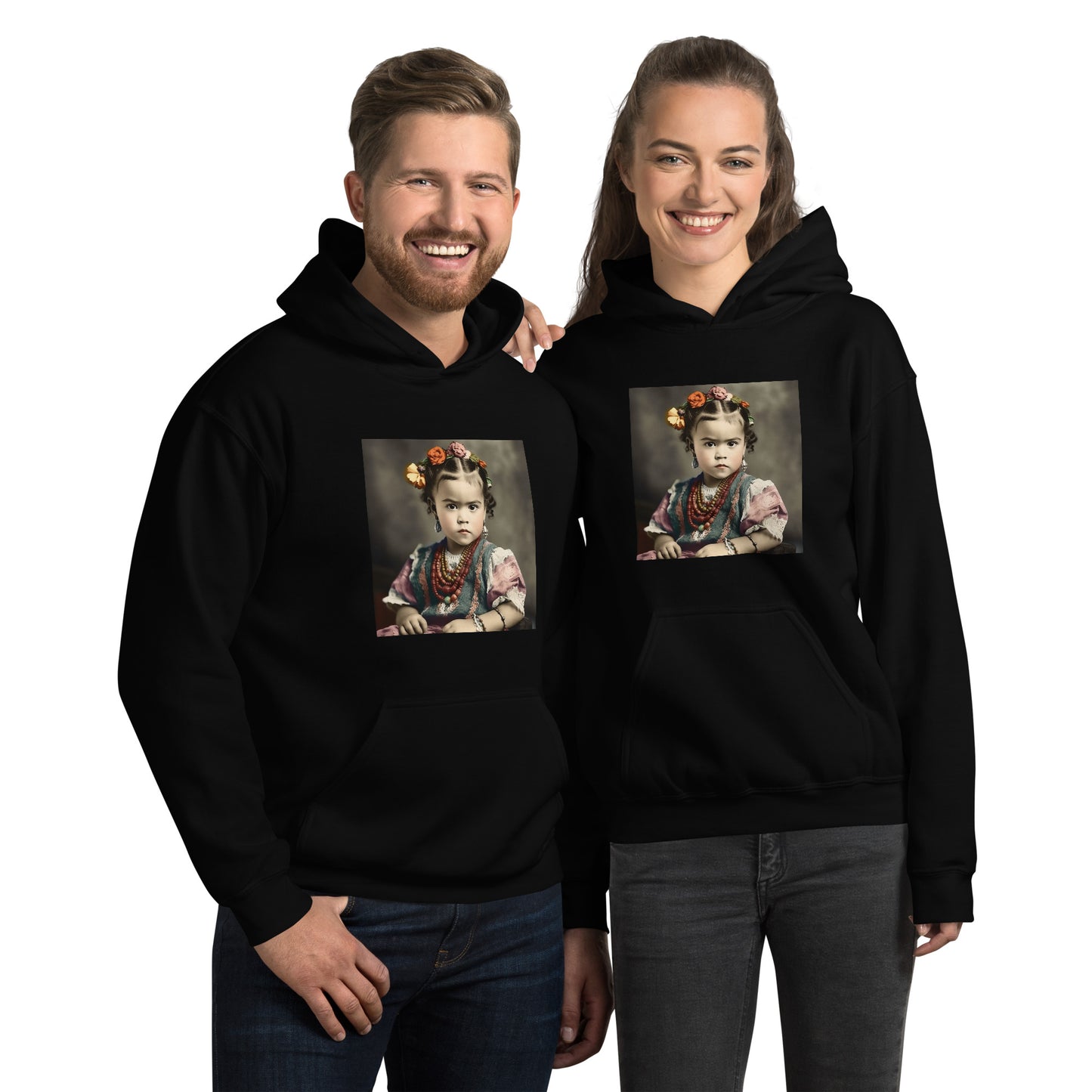 Hoodie Unisex / Air Spun Cotton / Portrait Magdalena Frida VIII