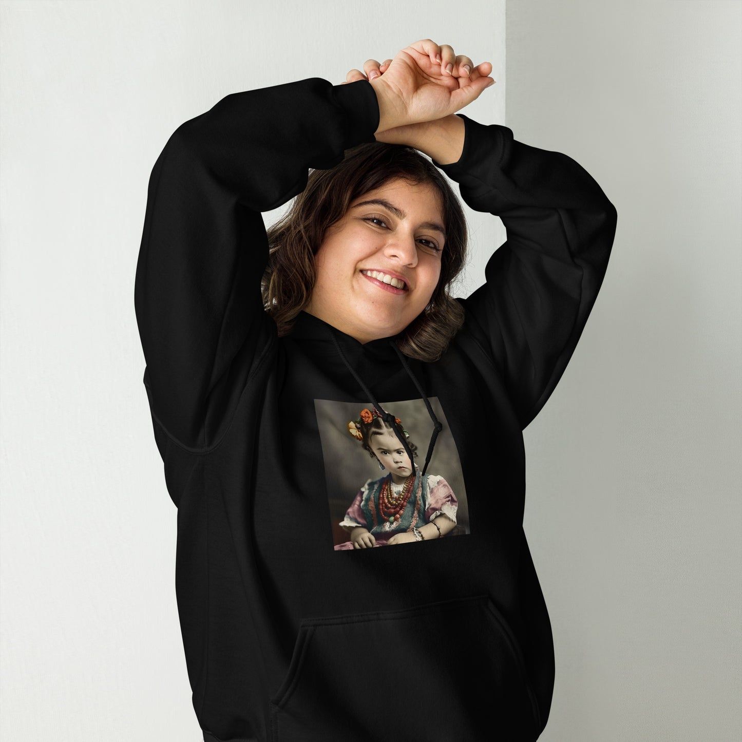 Hoodie Unisex / Air Spun Cotton / Portrait Magdalena Frida VIII