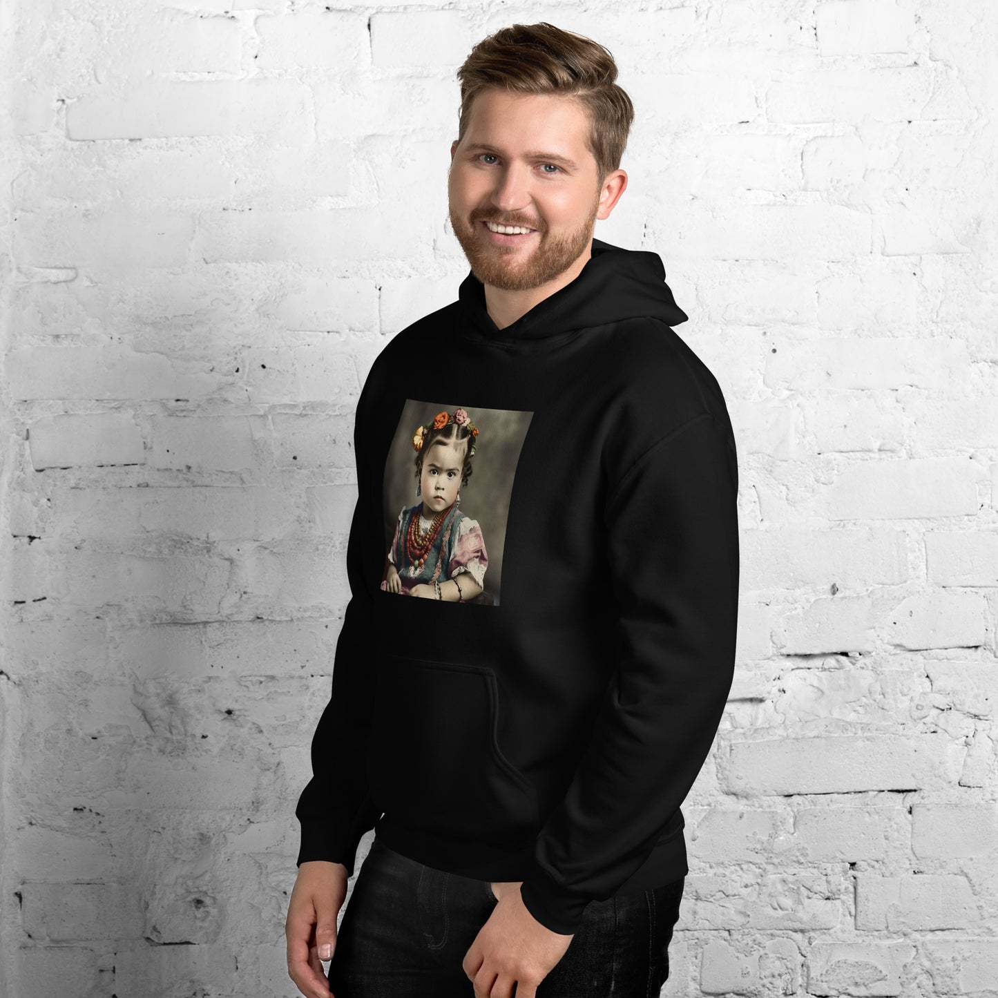 Hoodie Unisex / Air Spun Cotton / Portrait Magdalena Frida VIII