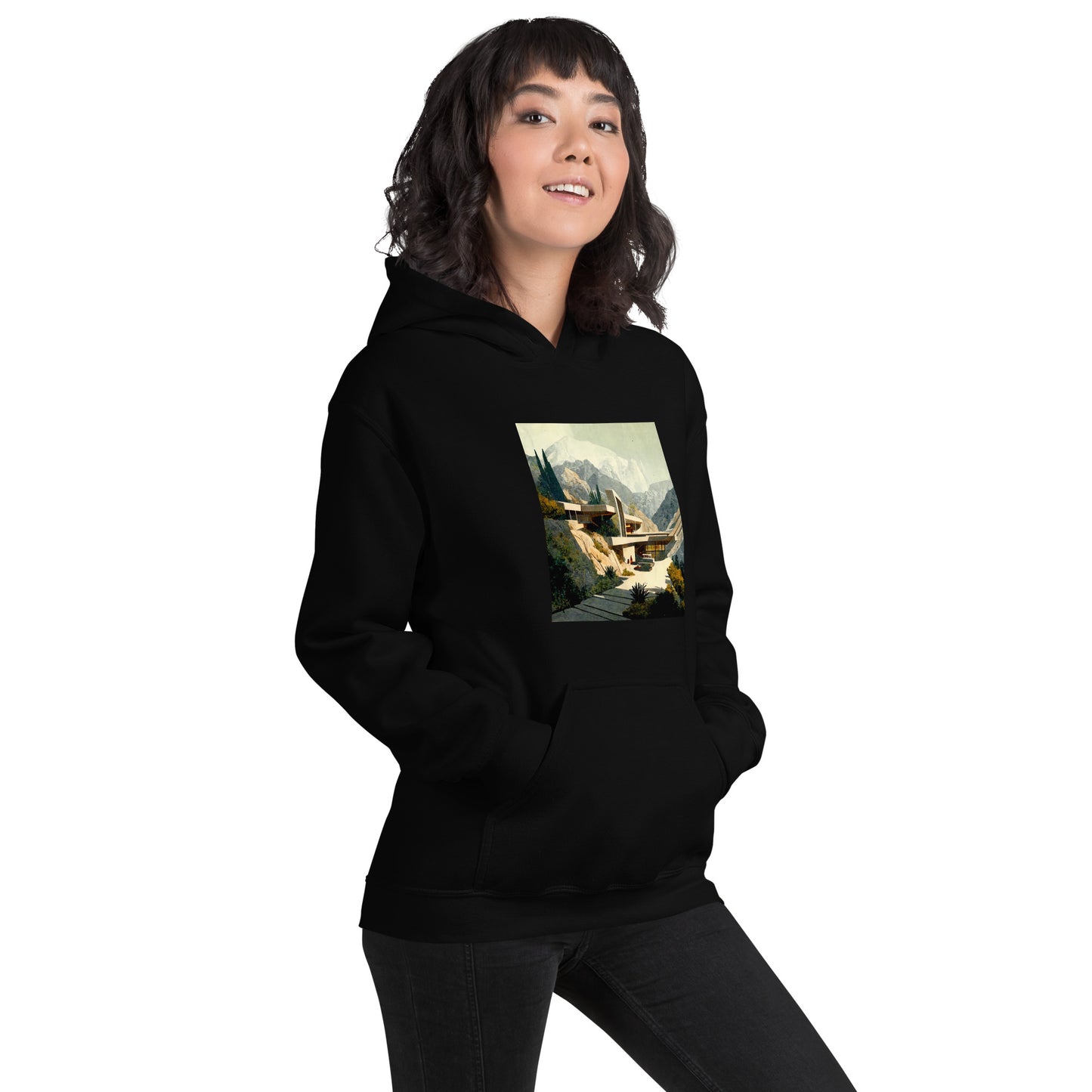 Hoodie Unisex / Air Spun Cotton / Architecture #1