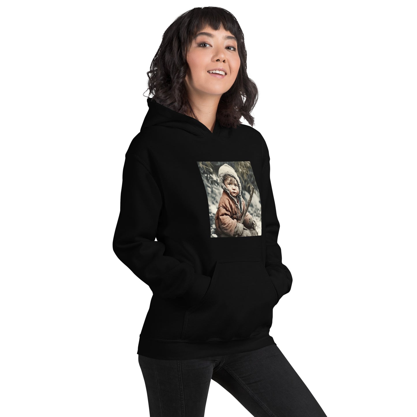 Hoodie Unisex / Air Spun Cotton / Portrait Ötzi Tisenjoch I