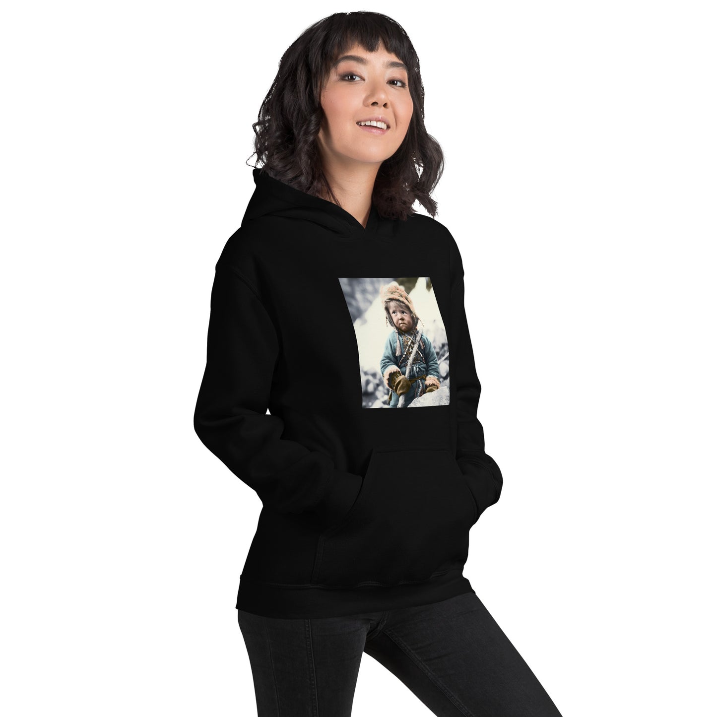 Hoodie Unisex / Air Spun Cotton / Portrait Ötzi Tisenjoch II