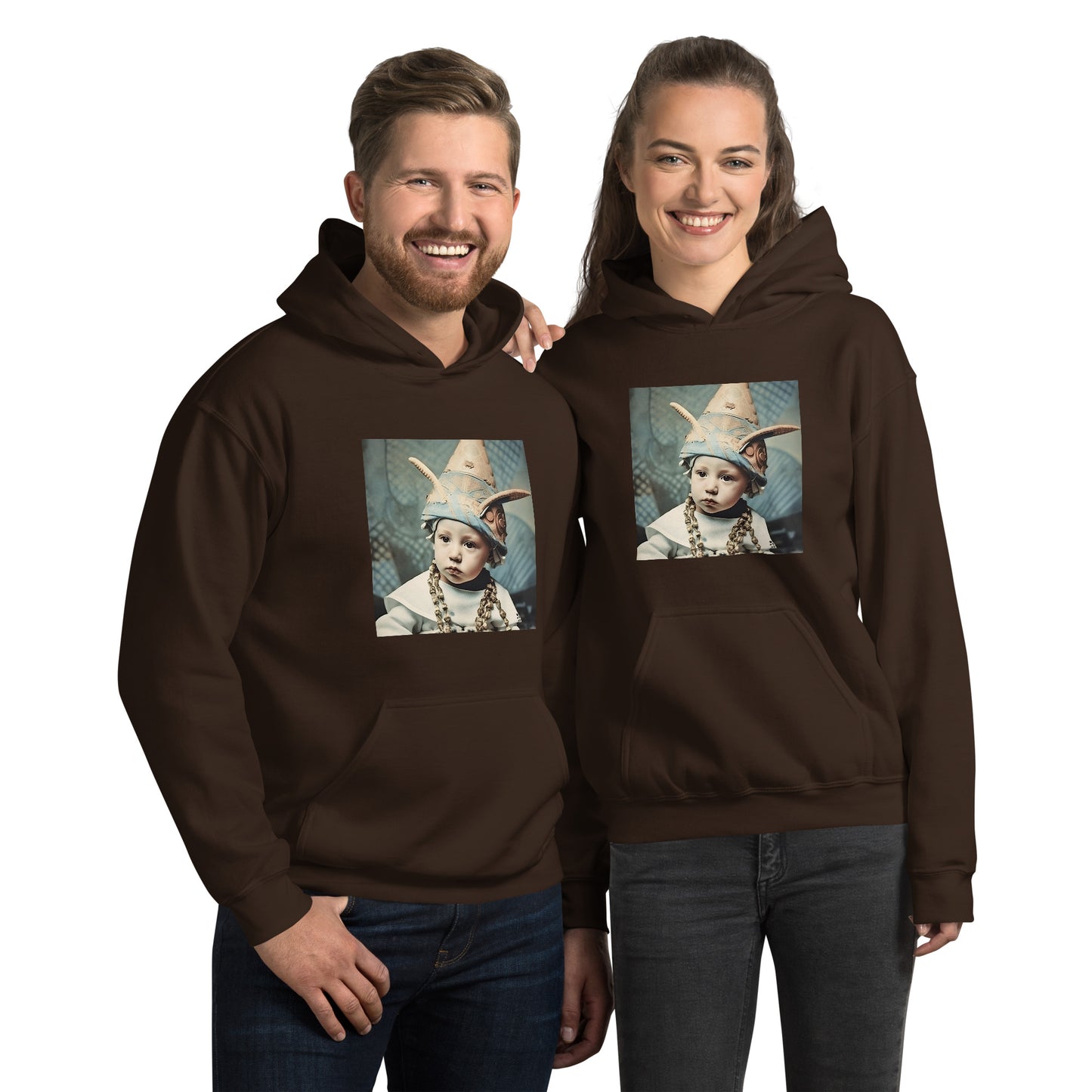 Hoodie Unisex / Air Spun Cotton / Portrait Akhenaten Amenhotep II