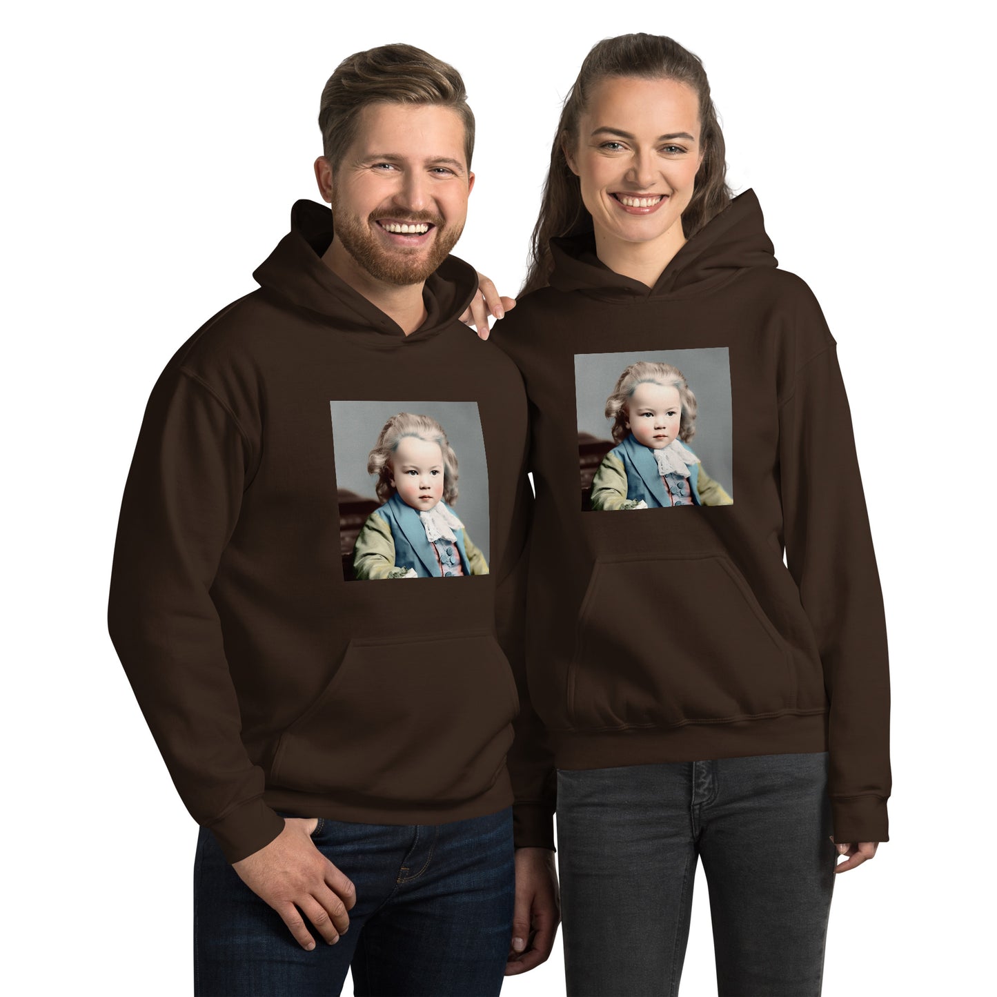 Hoodie Unisex / Air Spun Cotton / Portrait Johann Sebastian V