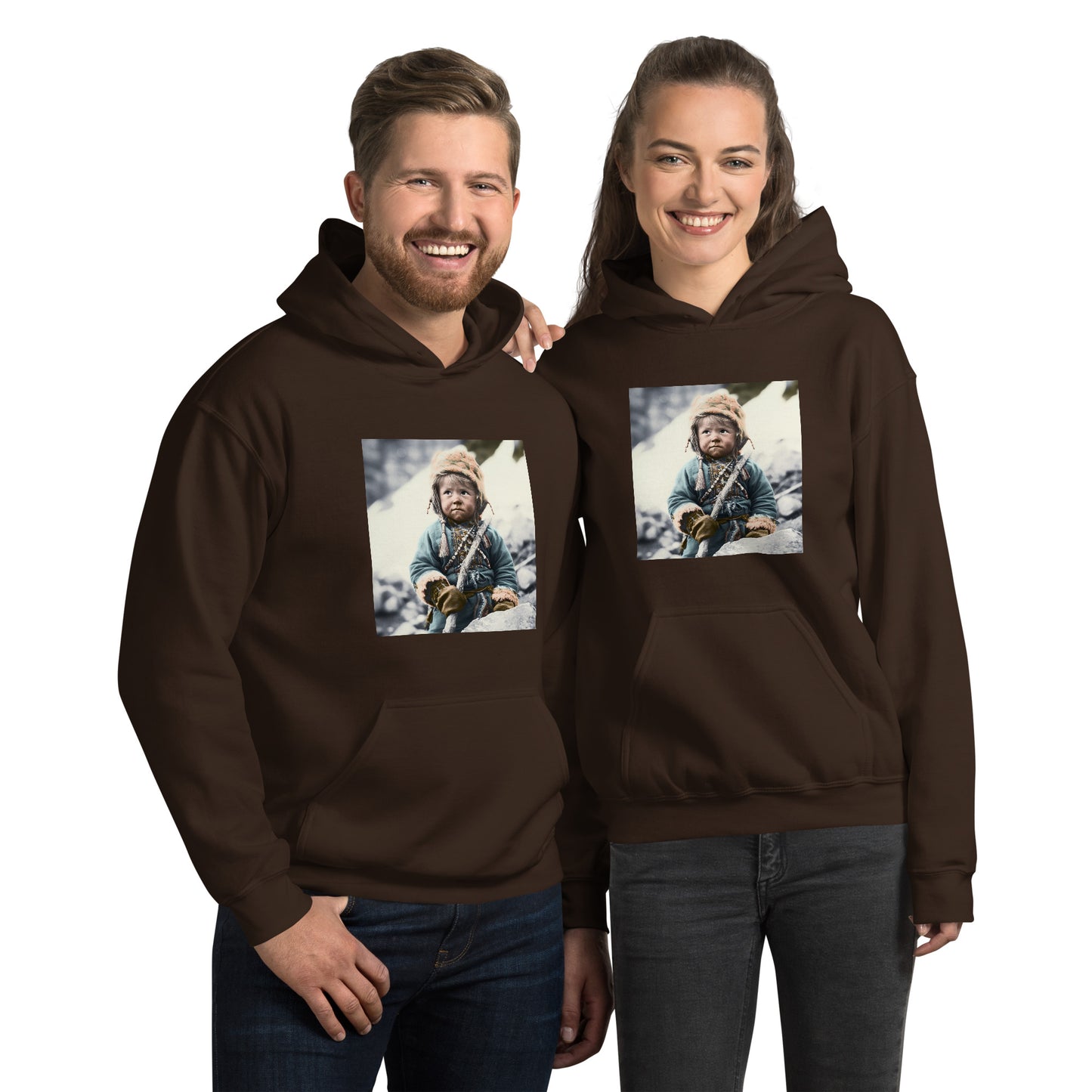 Hoodie Unisex / Air Spun Cotton / Portrait Ötzi Tisenjoch II