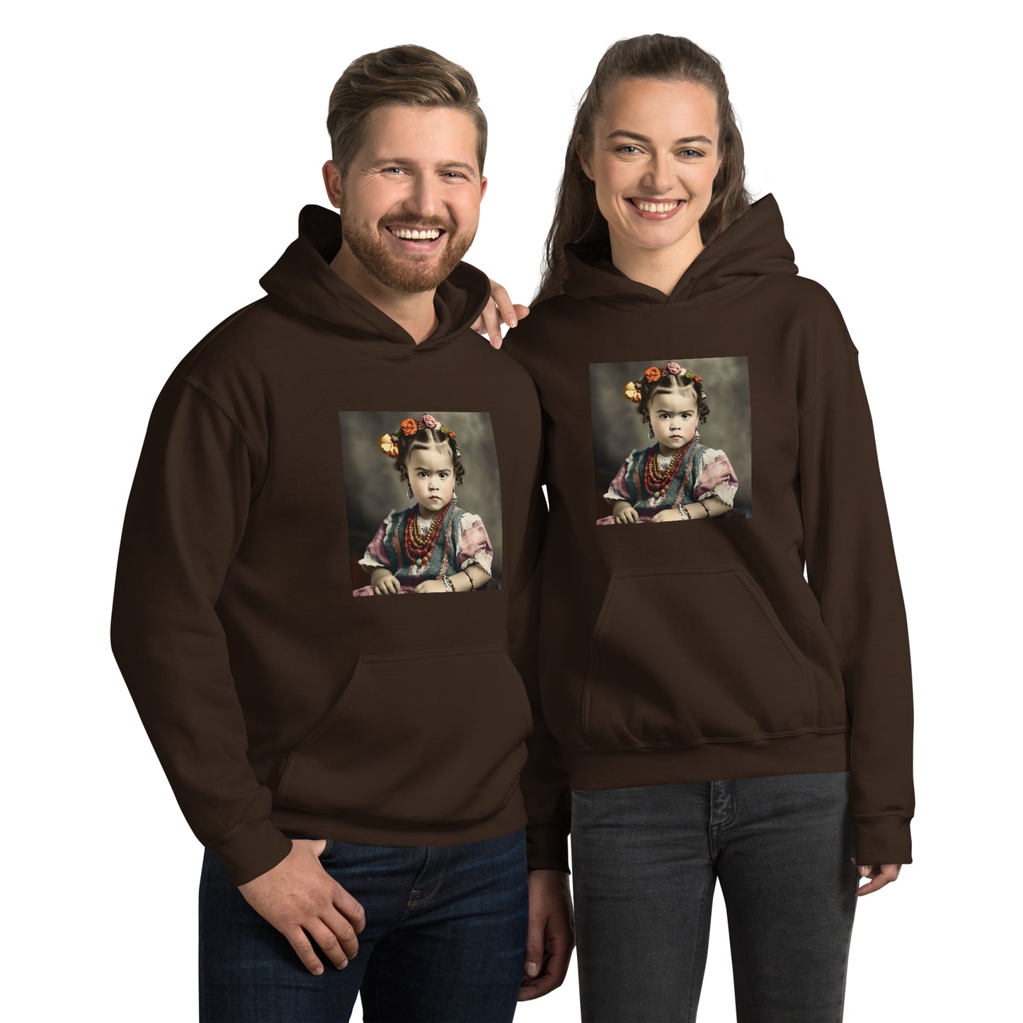 Hoodie Unisex / Air Spun Cotton / Portrait Magdalena Frida VIII