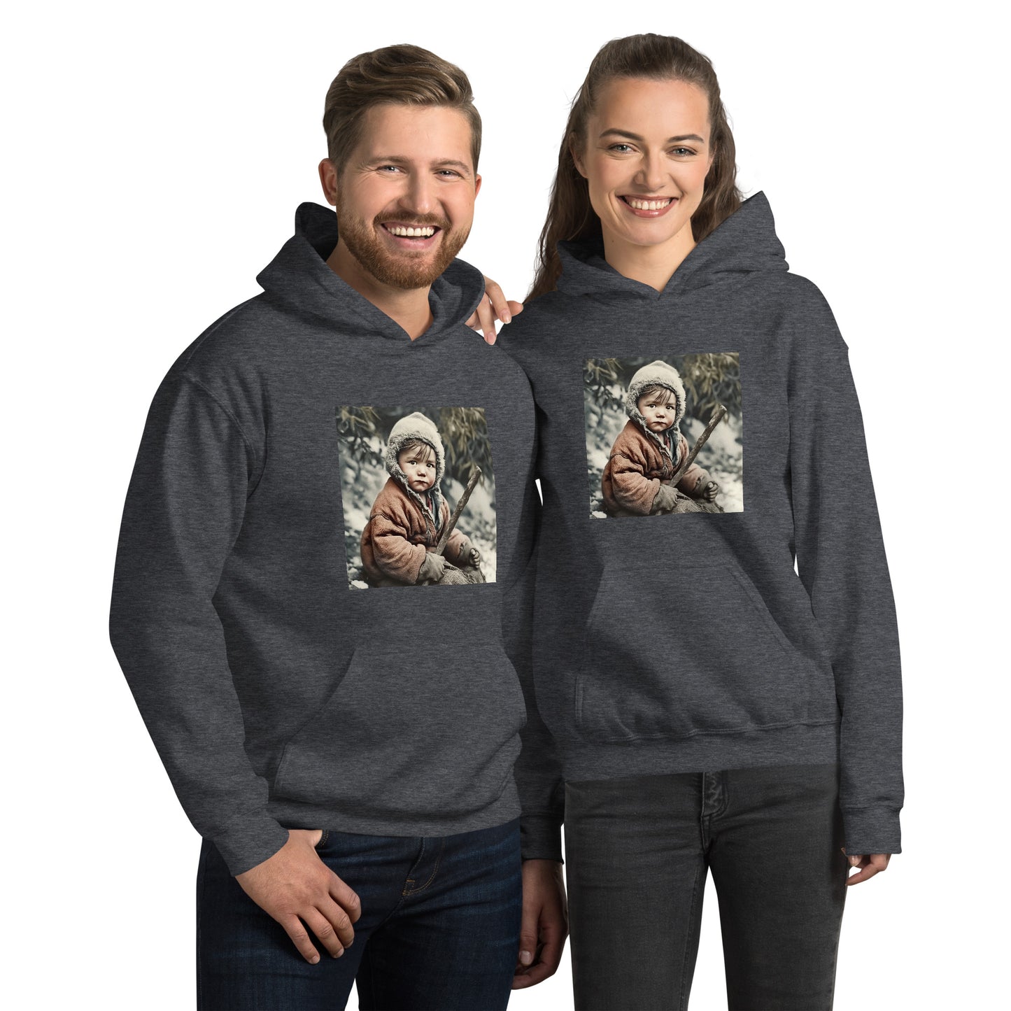 Hoodie Unisex / Air Spun Cotton / Portrait Ötzi Tisenjoch I